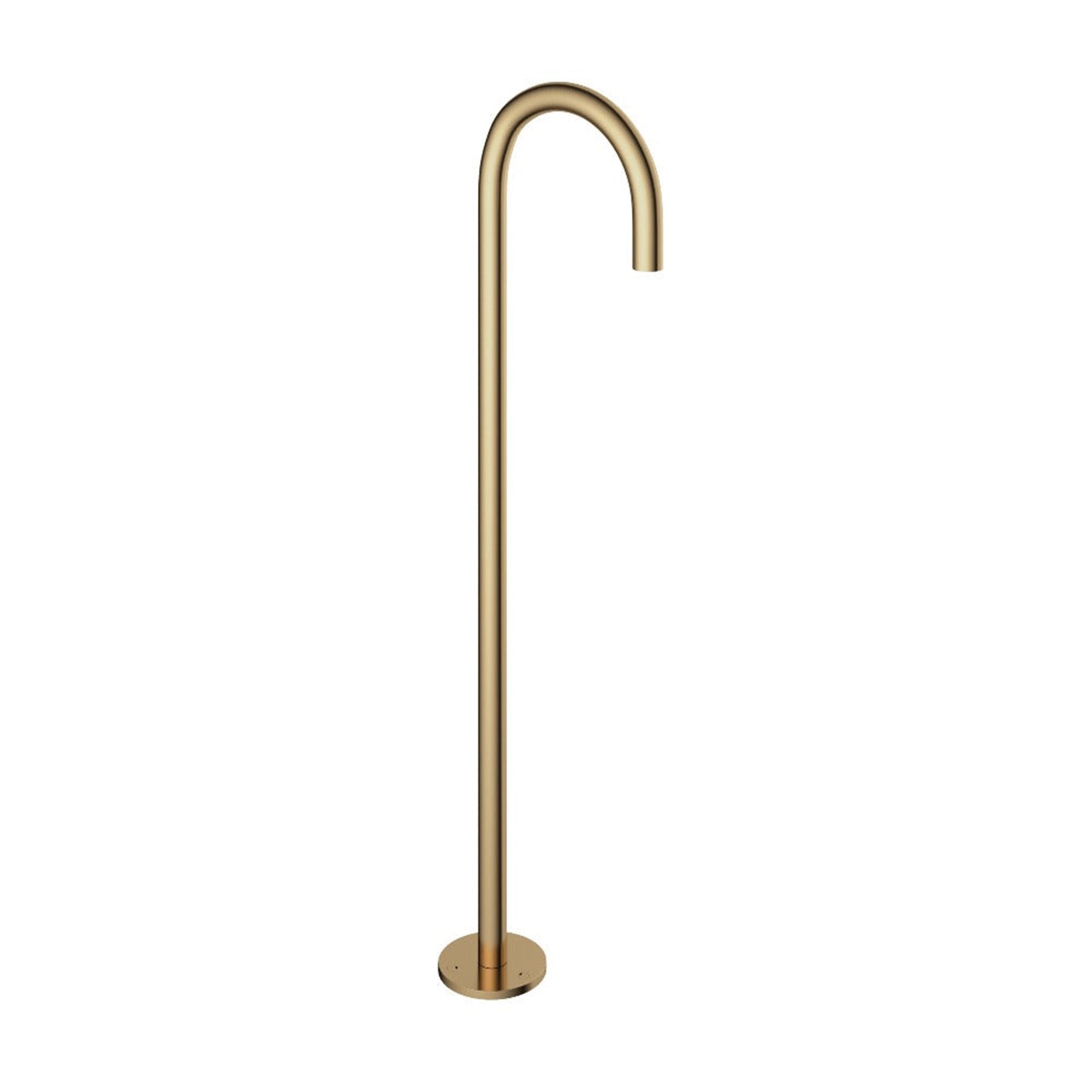 cobber floorstanding bath spout natural brass