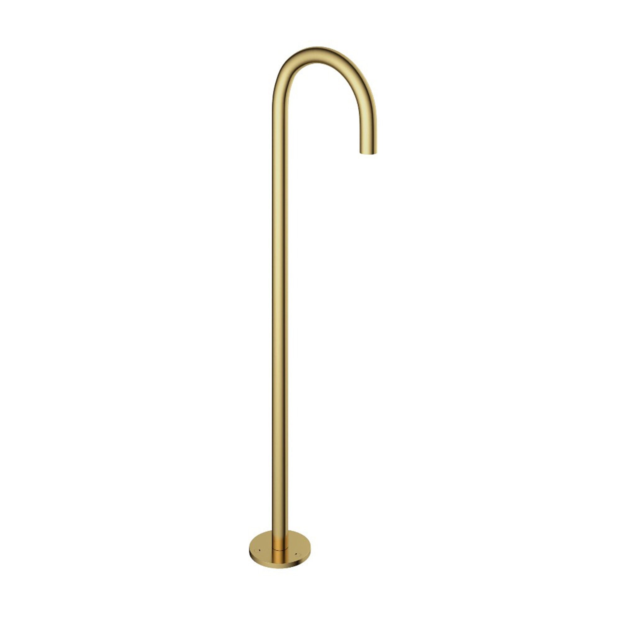 cobber floorstanding bath spout natural brass