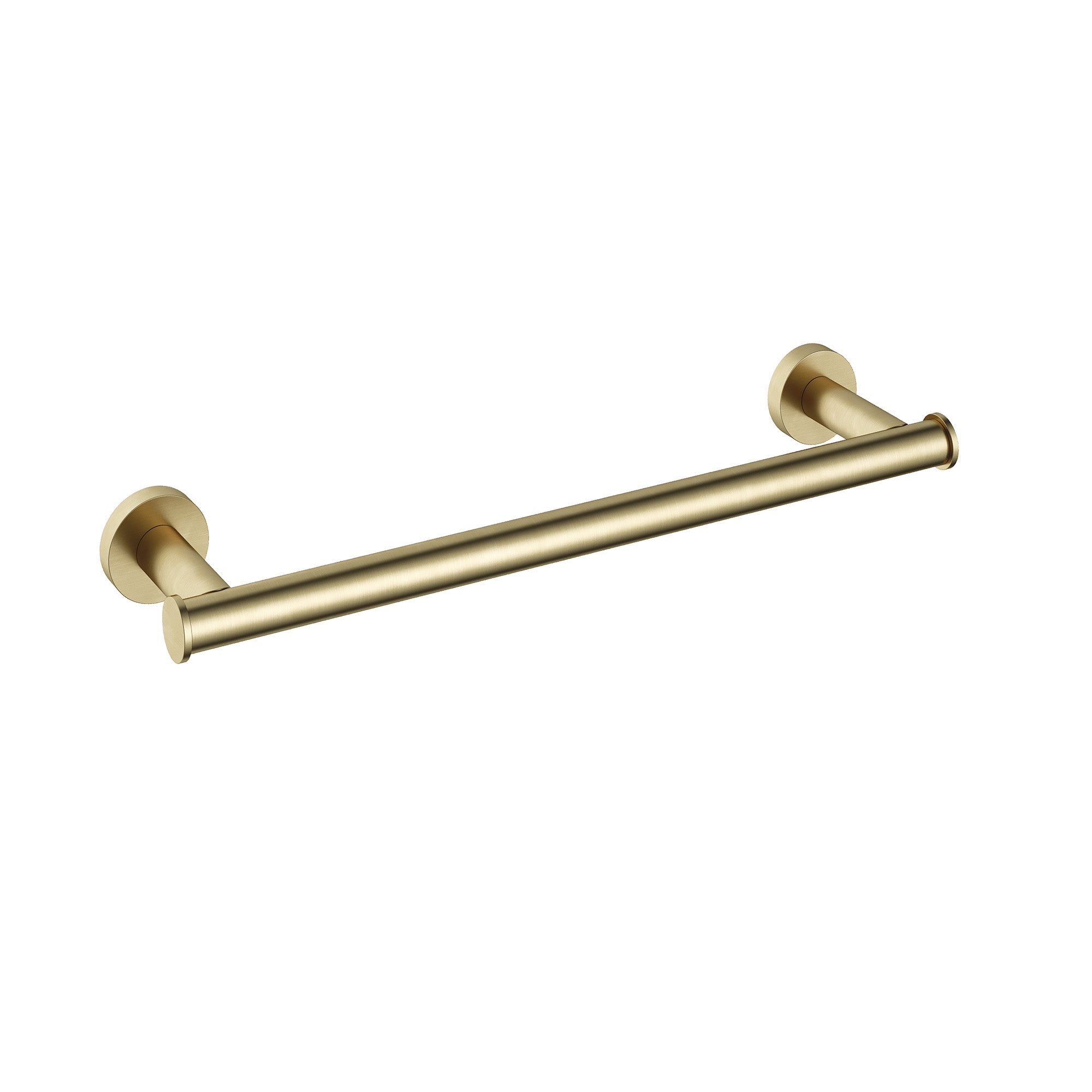 cobber single towel rail 340mm brushed brass