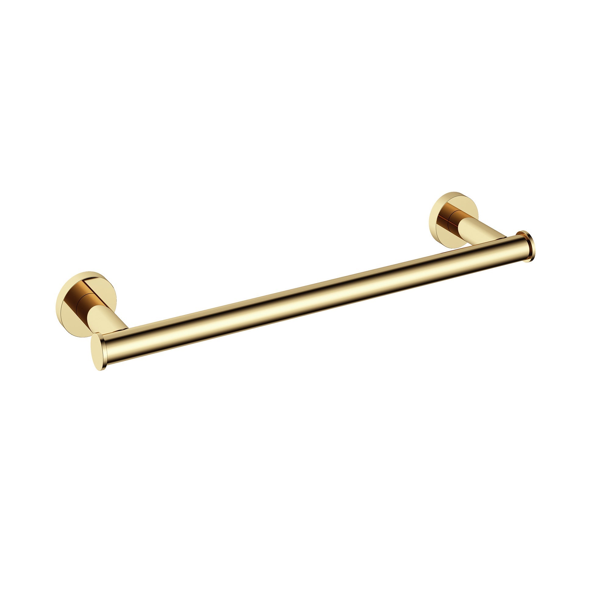 cobber single towel rail 340mm polished brass