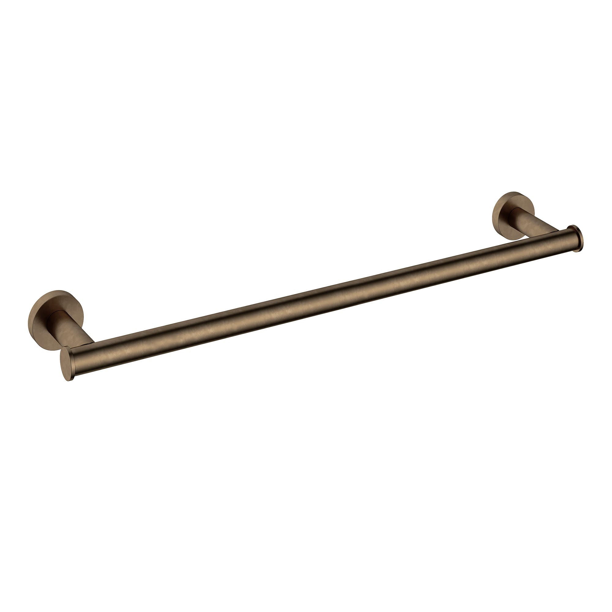 cobber single towel rail 640mm aged brass