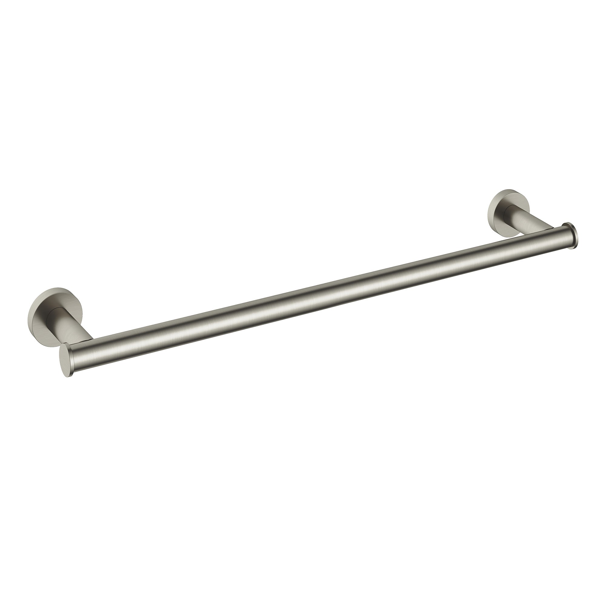 cobber single towel rail 640mm brushed nickel