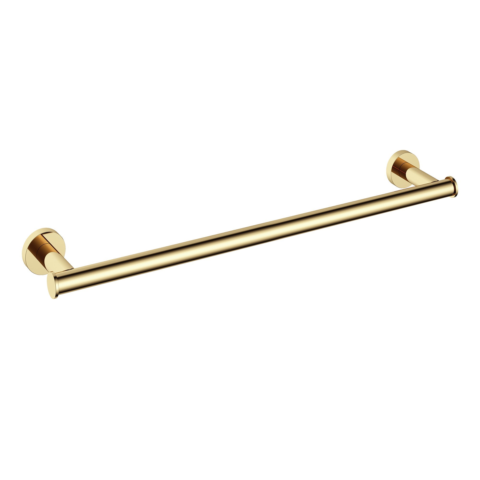 cobber single towel rail 640mm polished brass