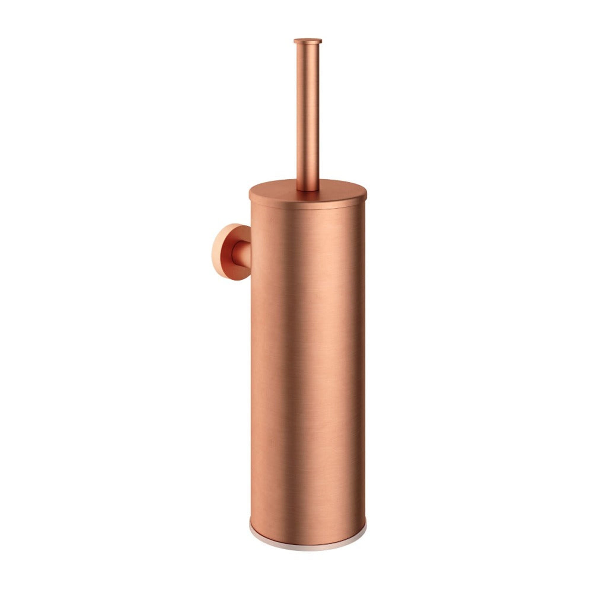 cobber toilet brush holder brushed copper