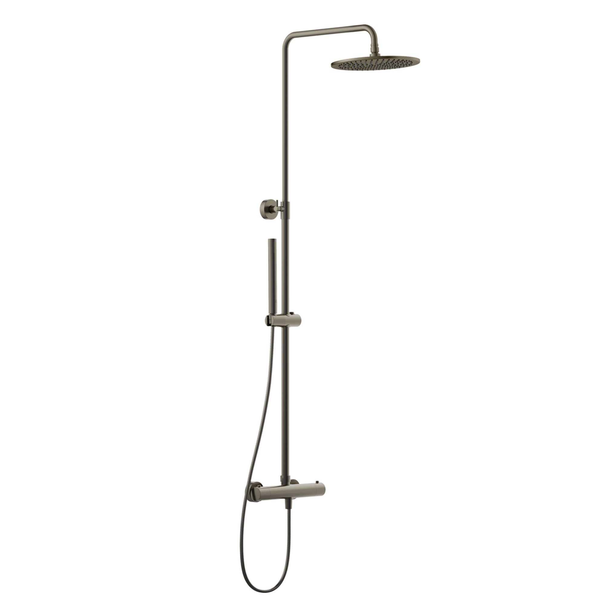 Como Exposed Drench Thermostatic Rigid Riser Shower with Pencil Handset