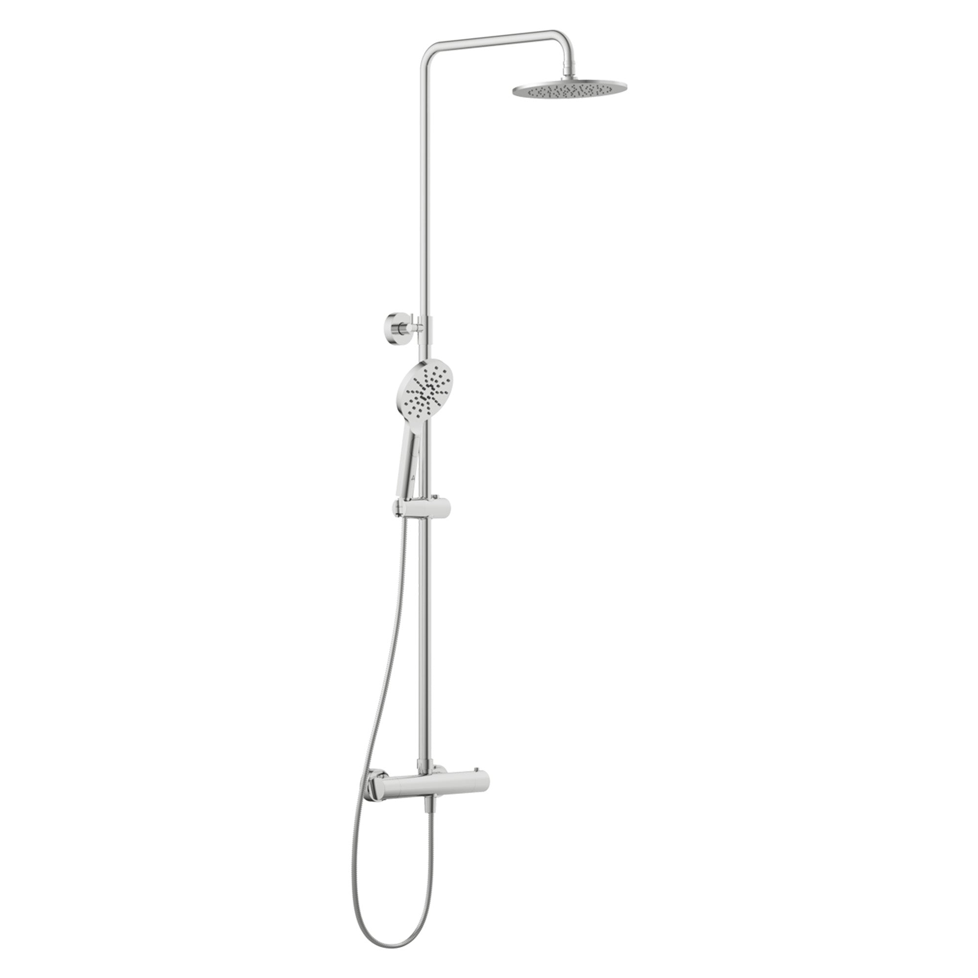 como drench thermostatic shower with multifunction handset chrome