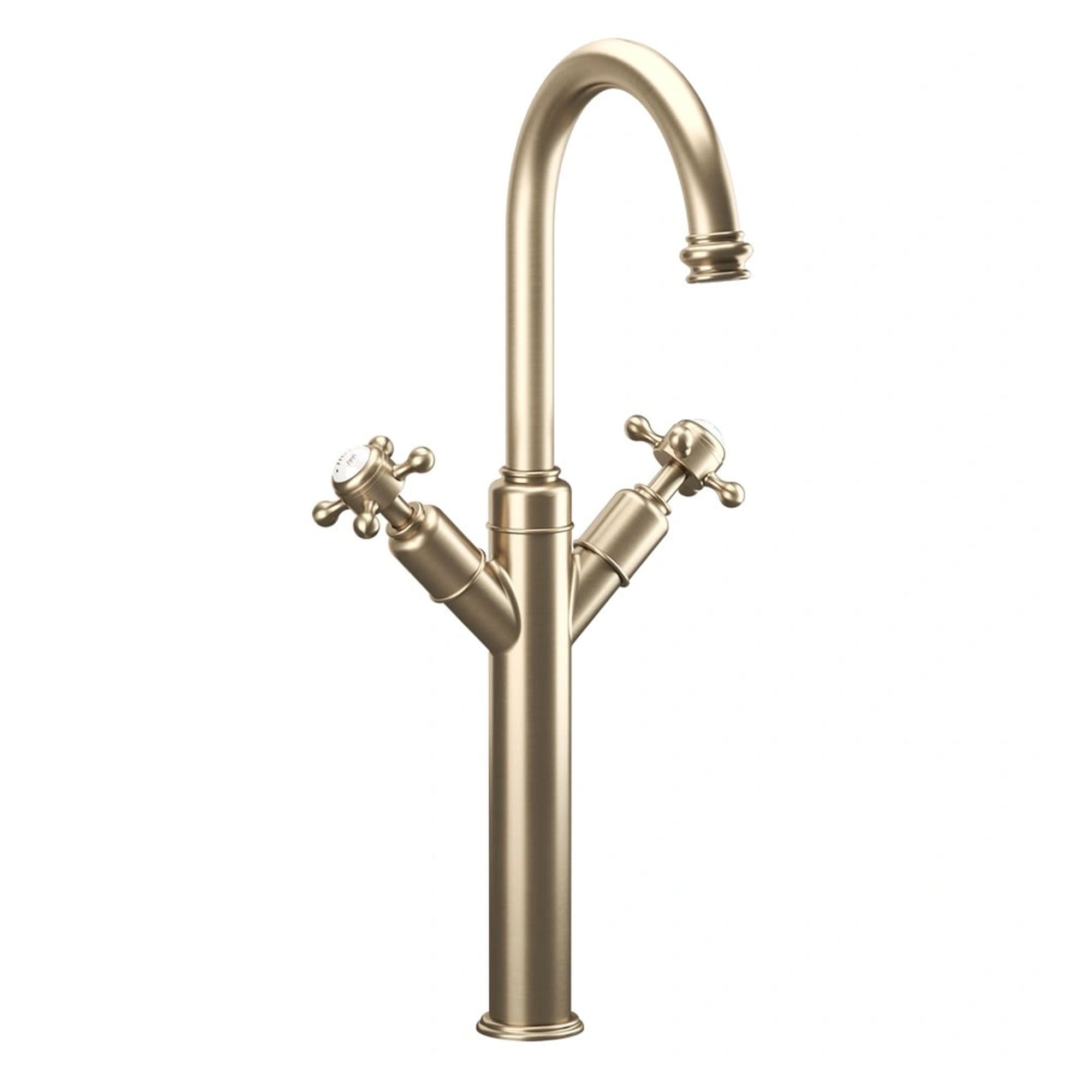 crosswater belgravia tall basin mixer tap mono brushed brass