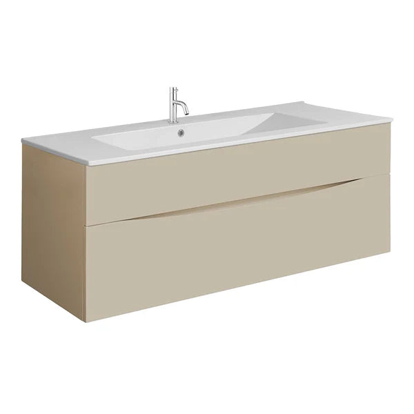 Crosswater Glide II 2-Drawer Wall Hung Vanity Unit With Ceramic Basin