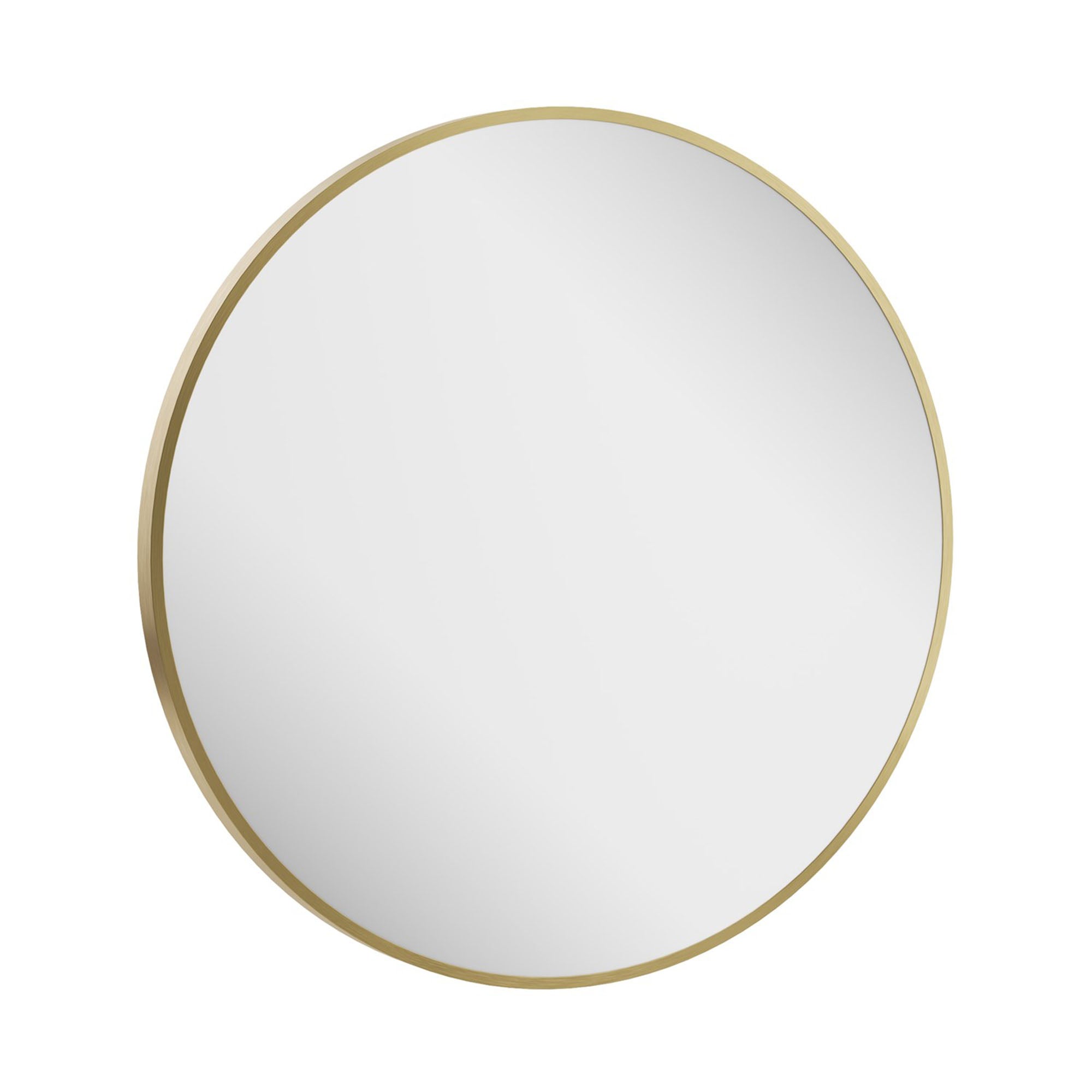 crosswater infinity framed non led round mirror 700mm brushed brass