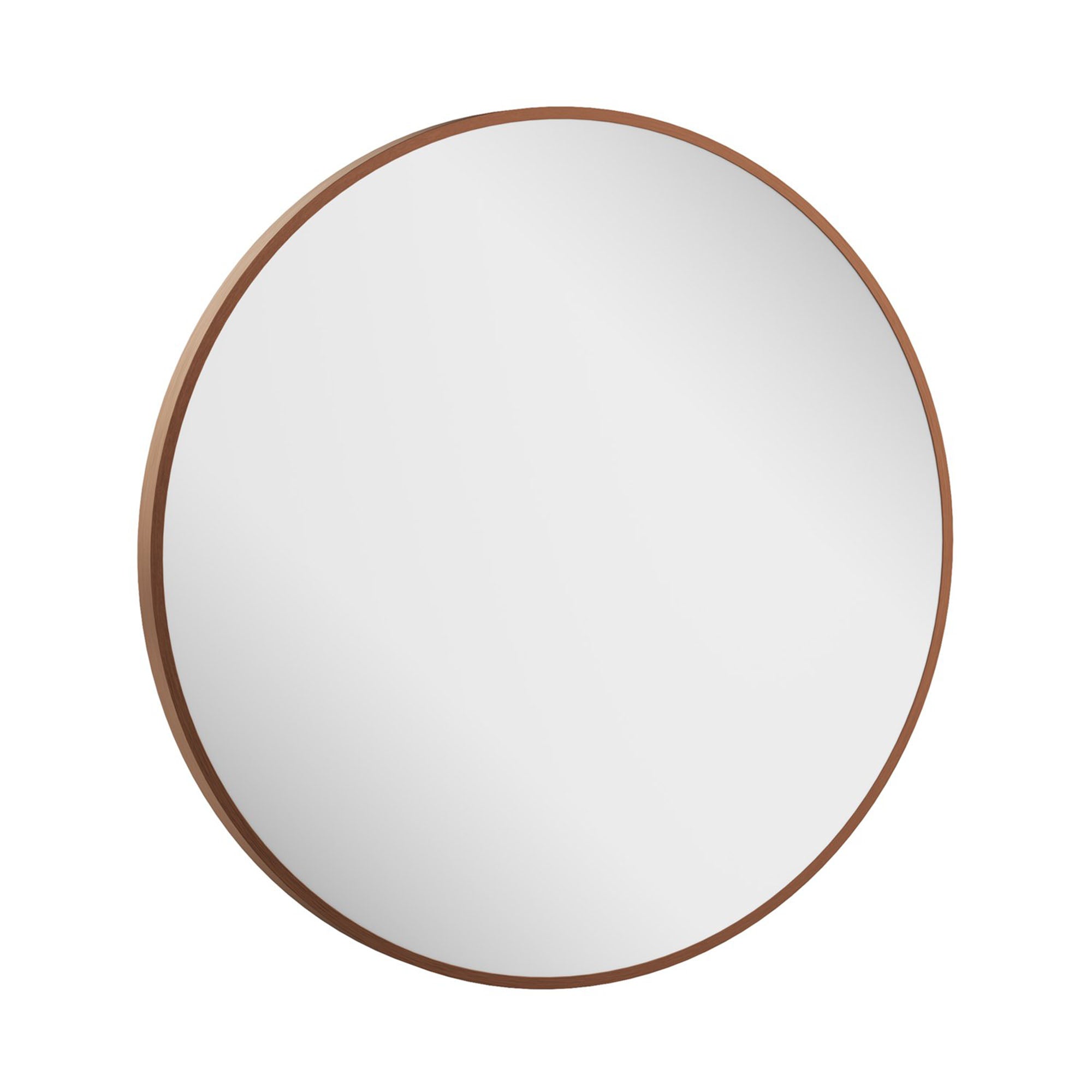 crosswater infinity framed non led round mirror 700mm brushed bronze