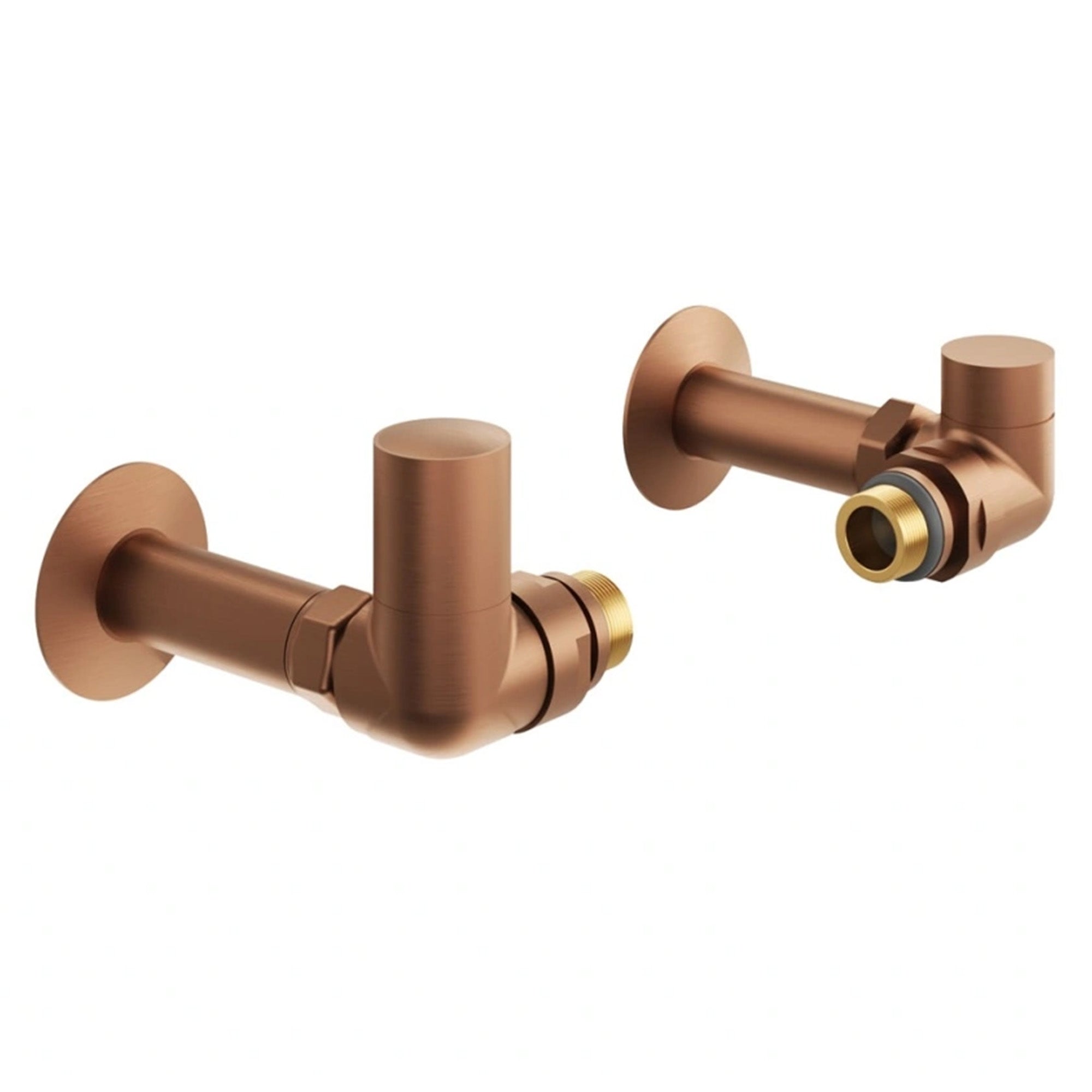 crosswater mpro corner radiator valves brushed bronze