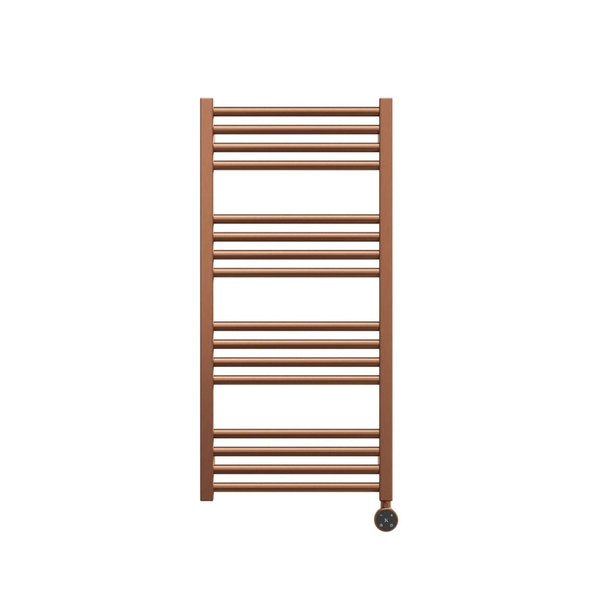 crosswater mpro electric heated towel rail 430x900mm brushed bronze