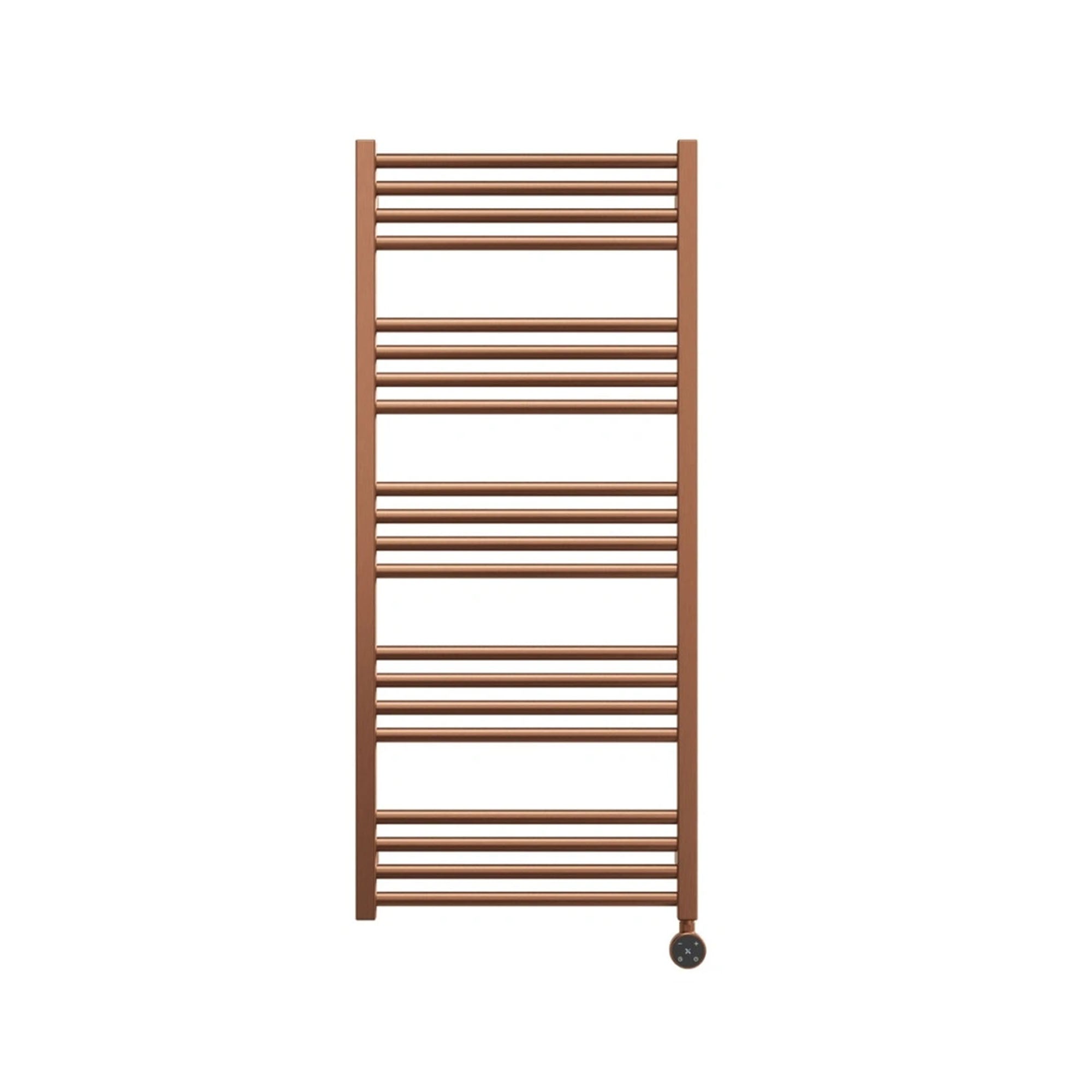 crosswater mpro electric heated towel rail 480x1140mm brushed bronze