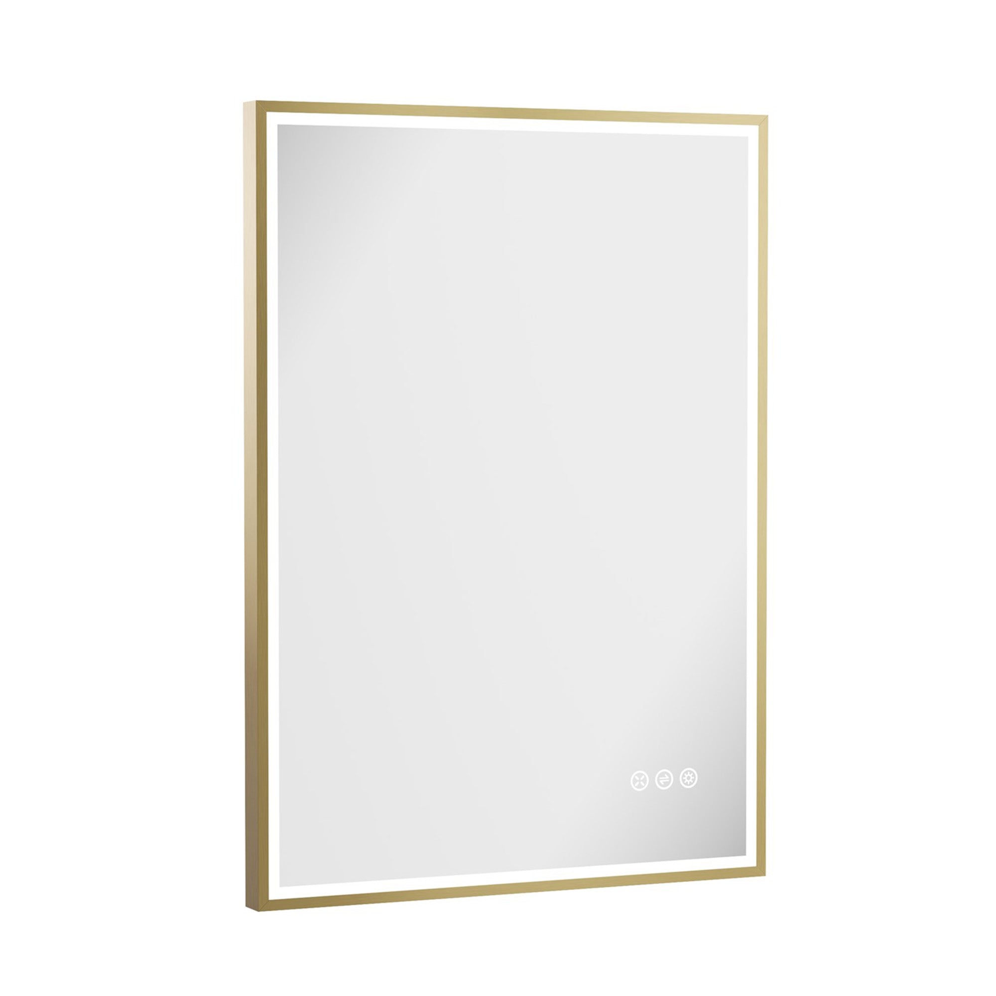 crosswater mpro led mirror 500x700mm brushed brass