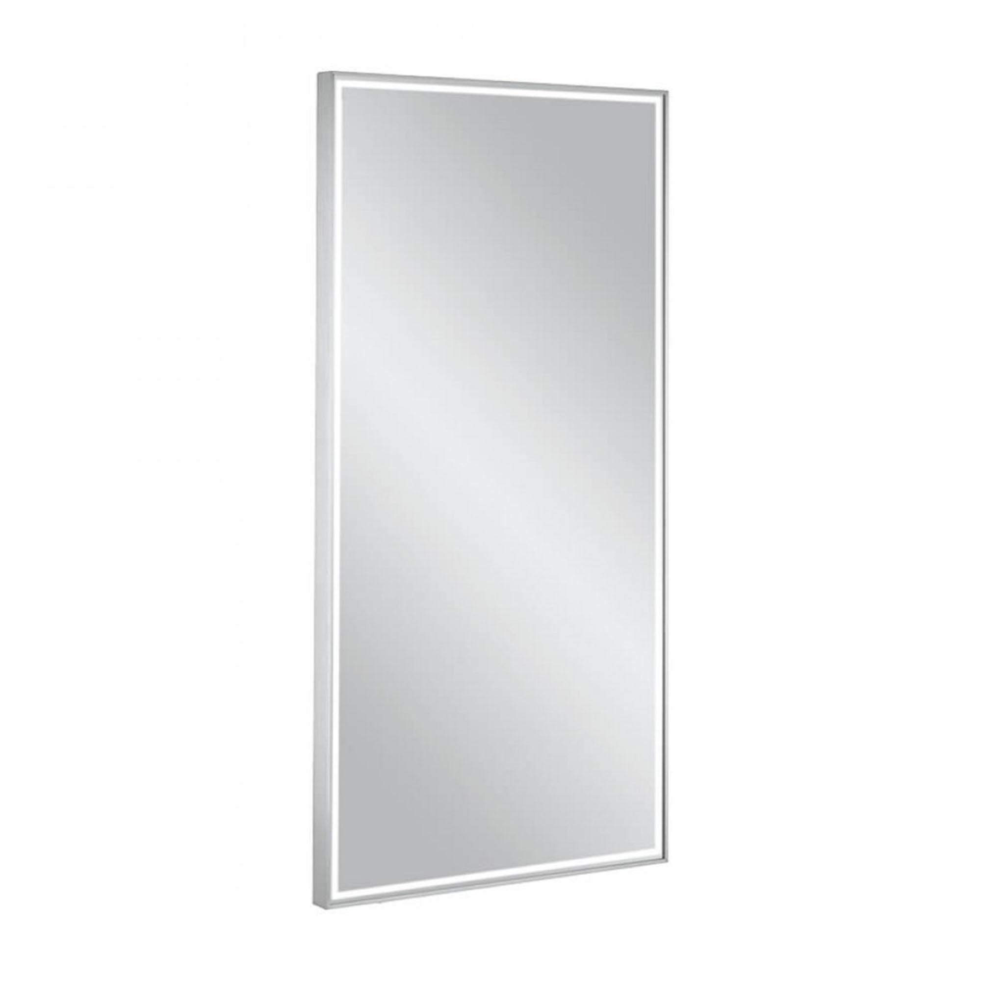 crosswater mpro led mirror 600x800mm brushed stainless steel