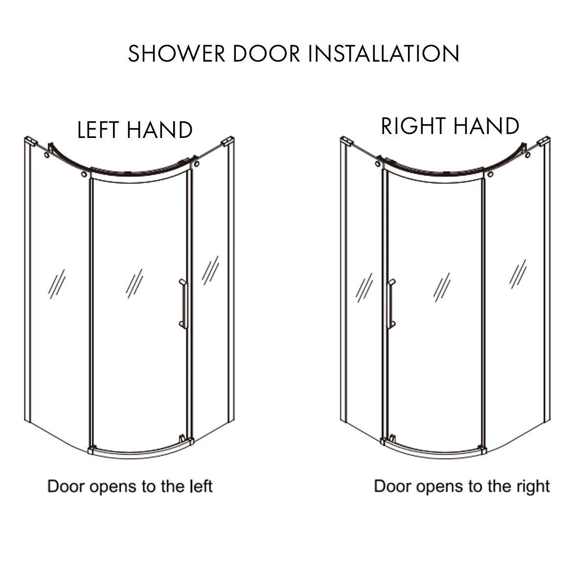 crosswater optix 10 quadrant shower door opening 