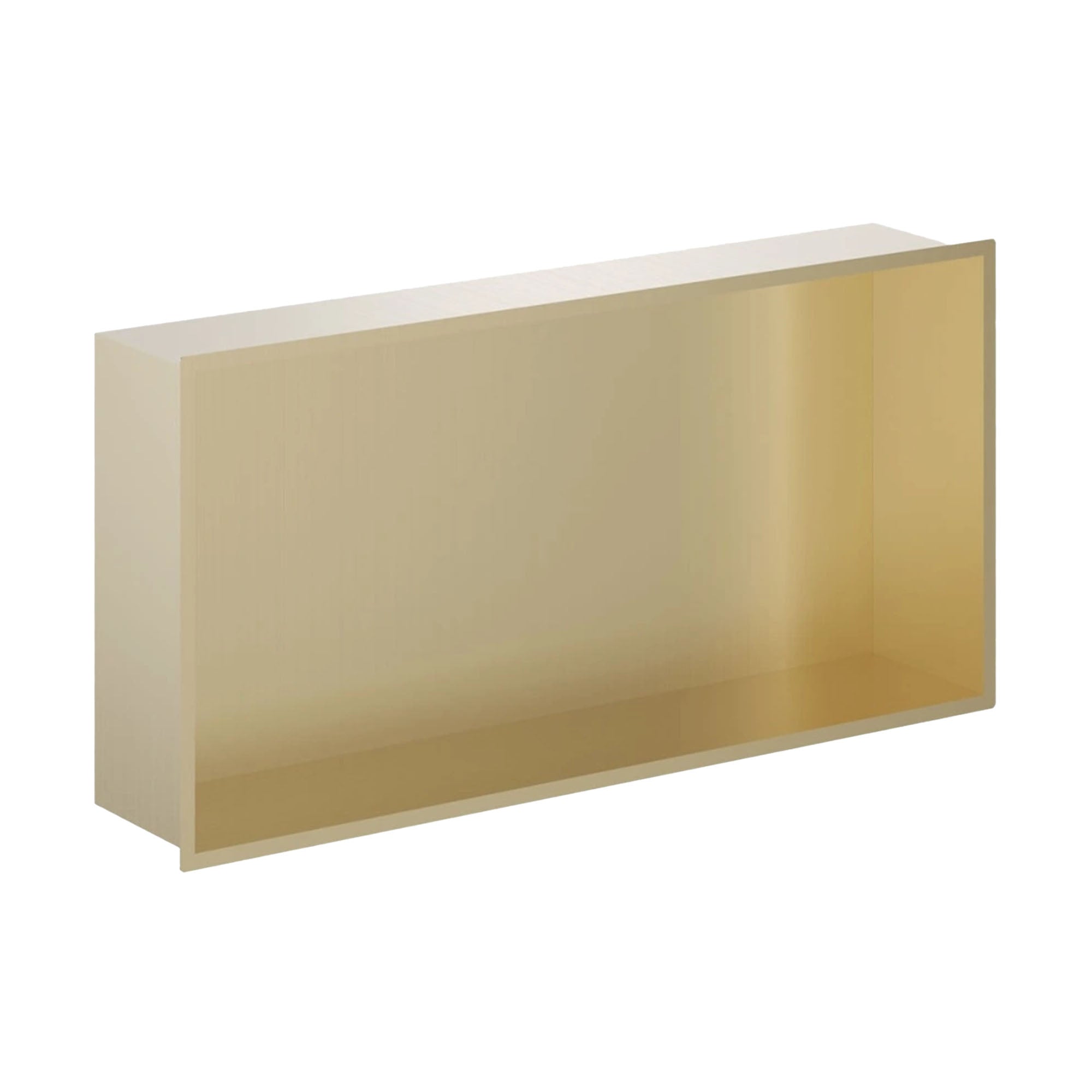 crosswater shower niche 610x305mm brushed brass