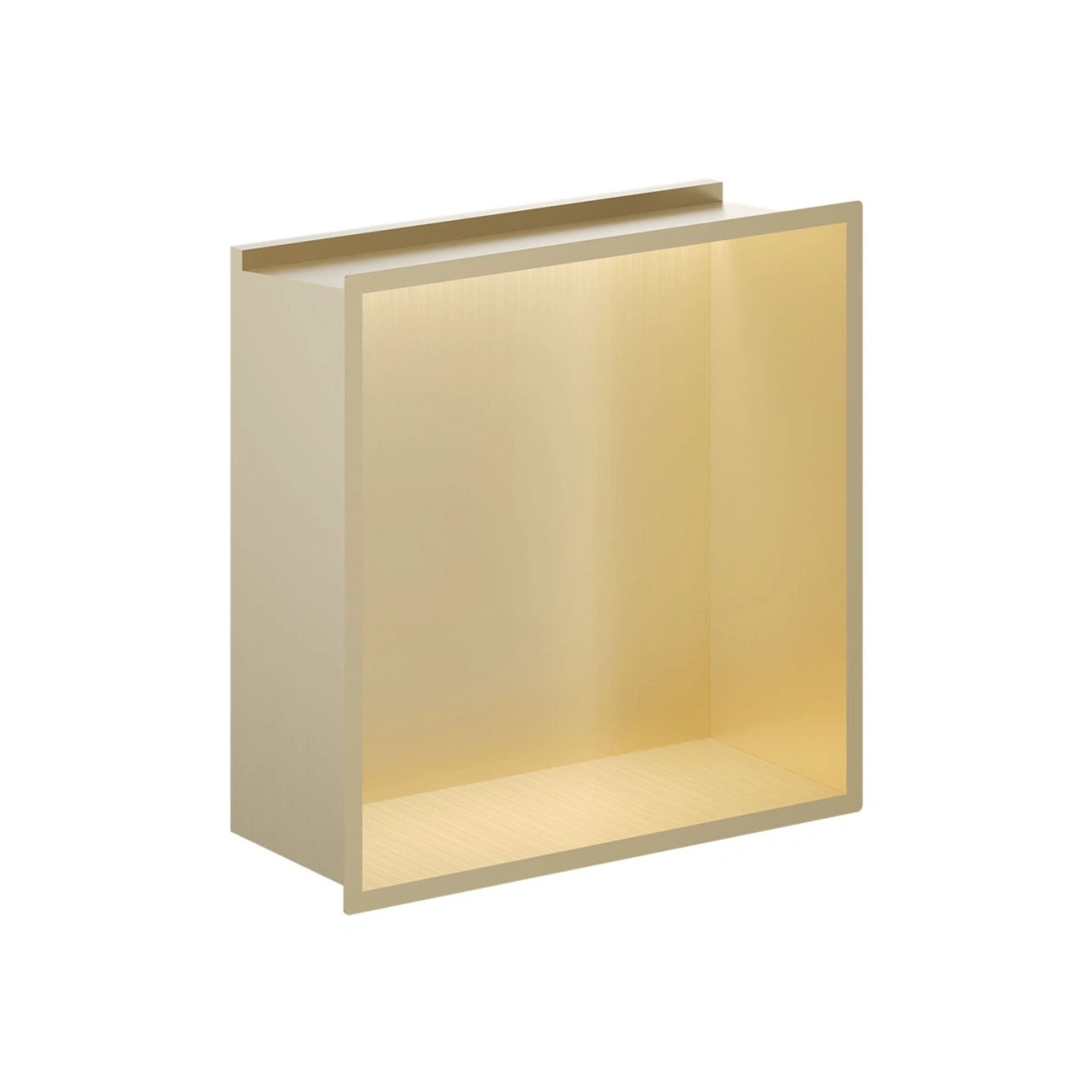 crosswater shower niche led 305x305mm brushed brass