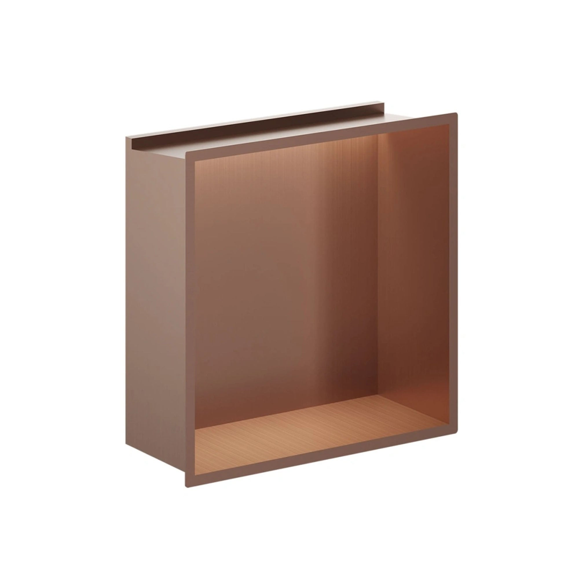 crosswater shower niche led 305x305mm brushed bronze