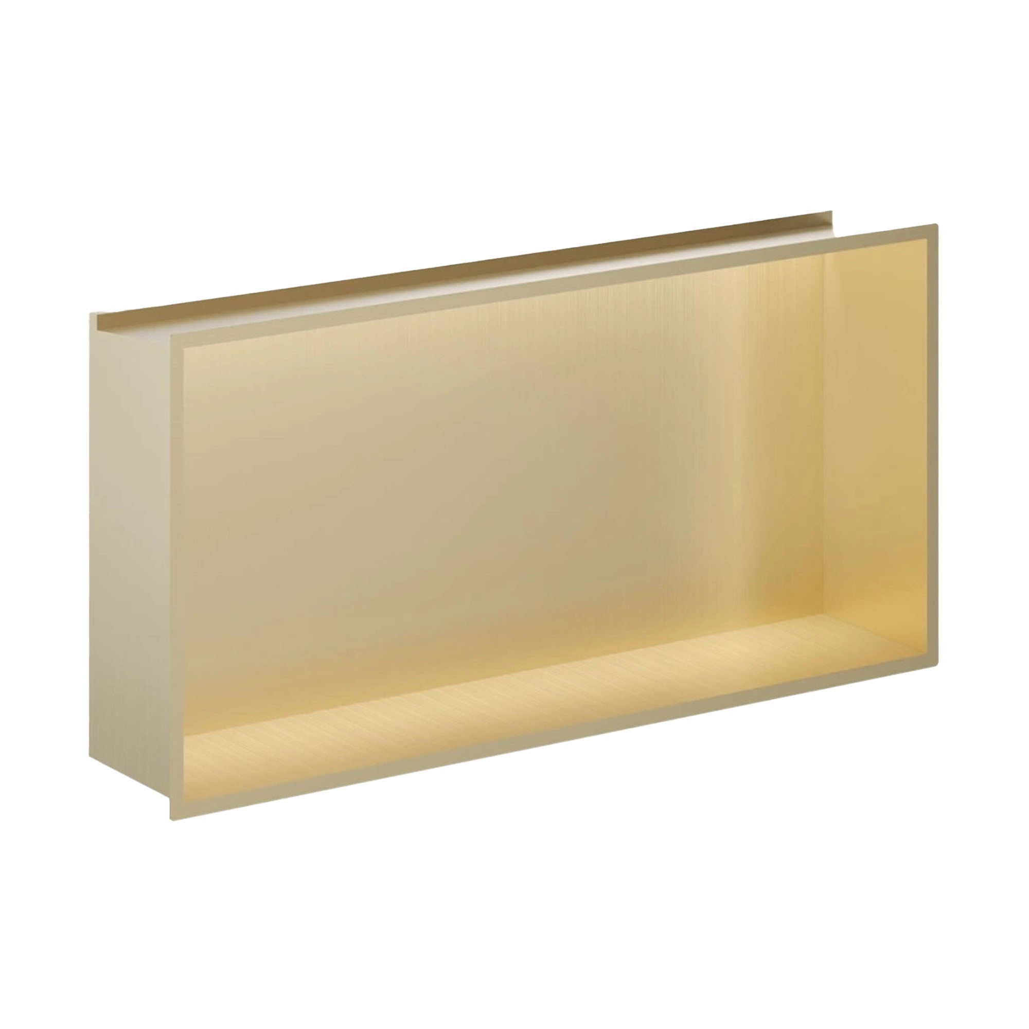 crosswater shower niche led 610x305mm brushed brass