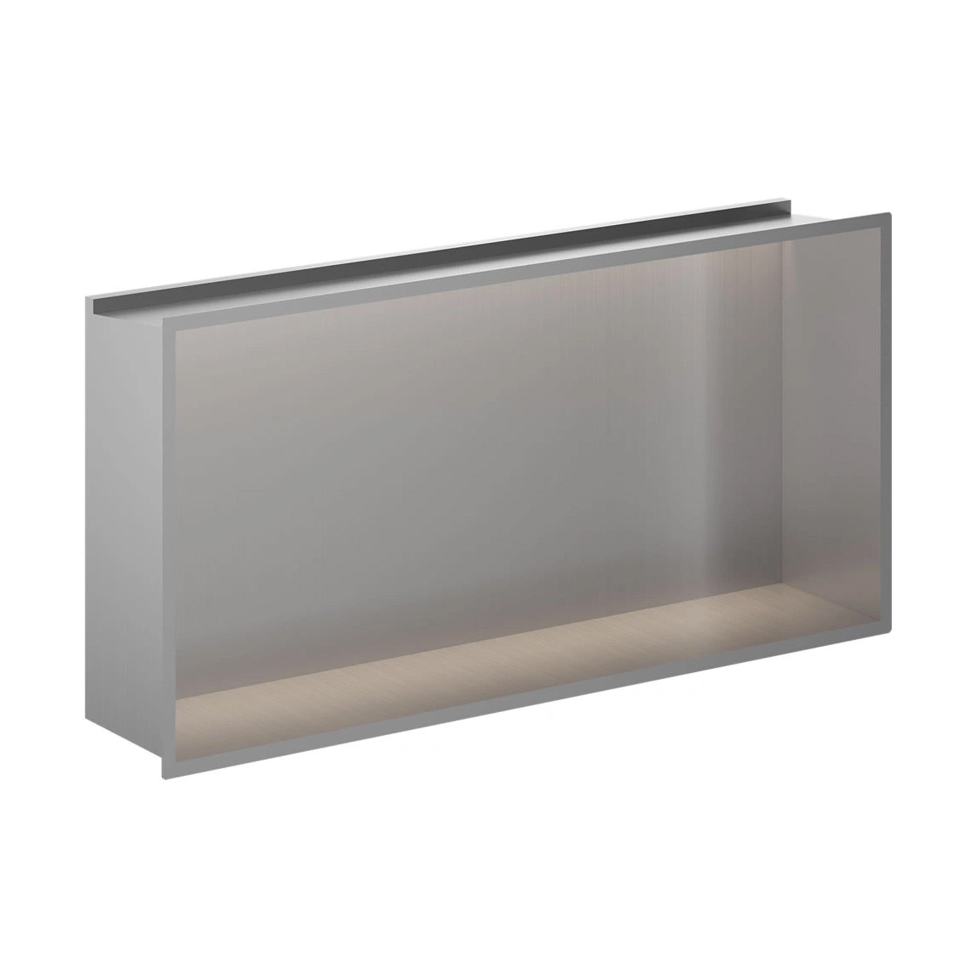 crosswater shower niche led 610x305mm brushed stainless steel