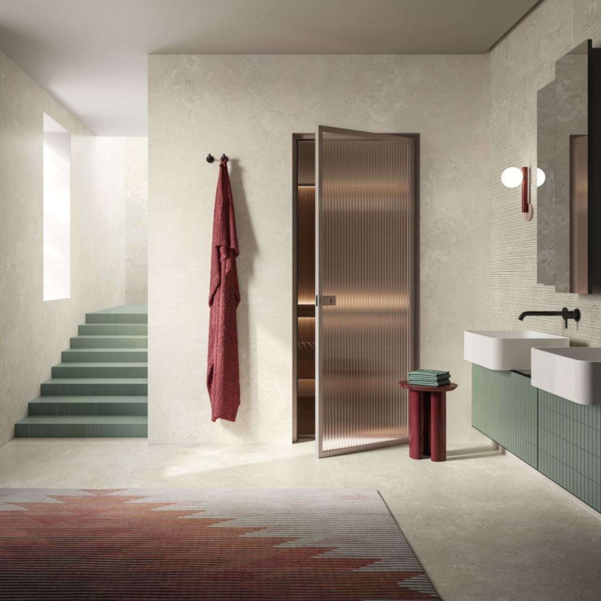 Dorset Bianco Cross Cut Porcelain Tile 60x120cm Matt