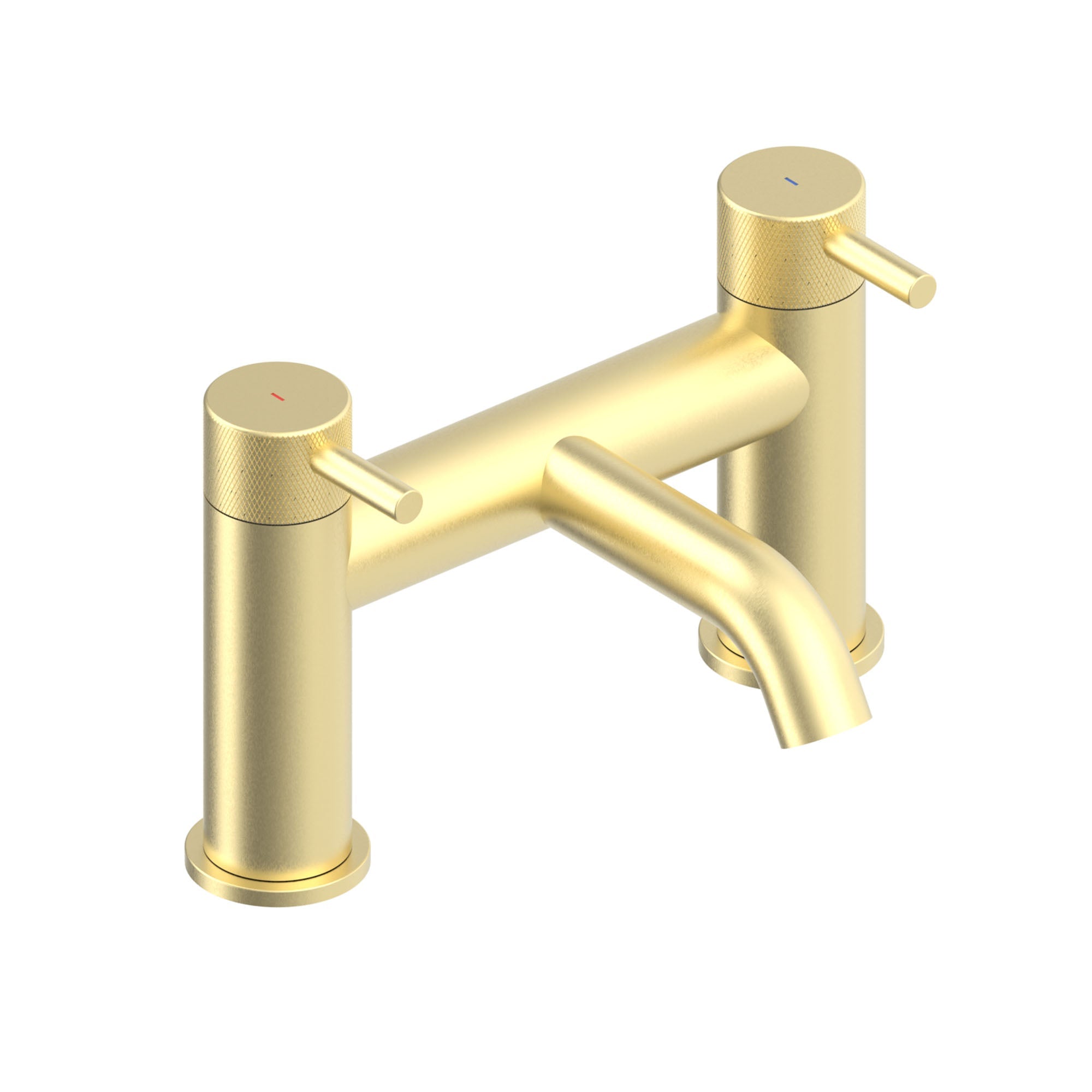 elliot round deck mounted bath filler brushed brass