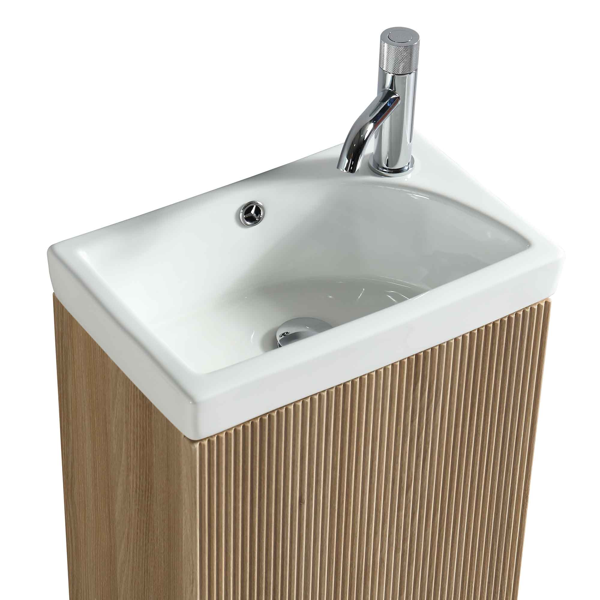 florence floorstanding cloakroom vanity unit with basin country oak