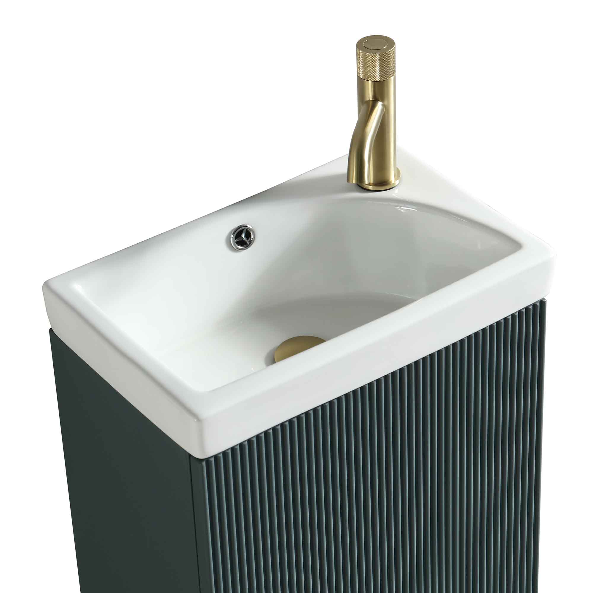 florence floorstanding cloakroom vanity unit with basin smoked sage