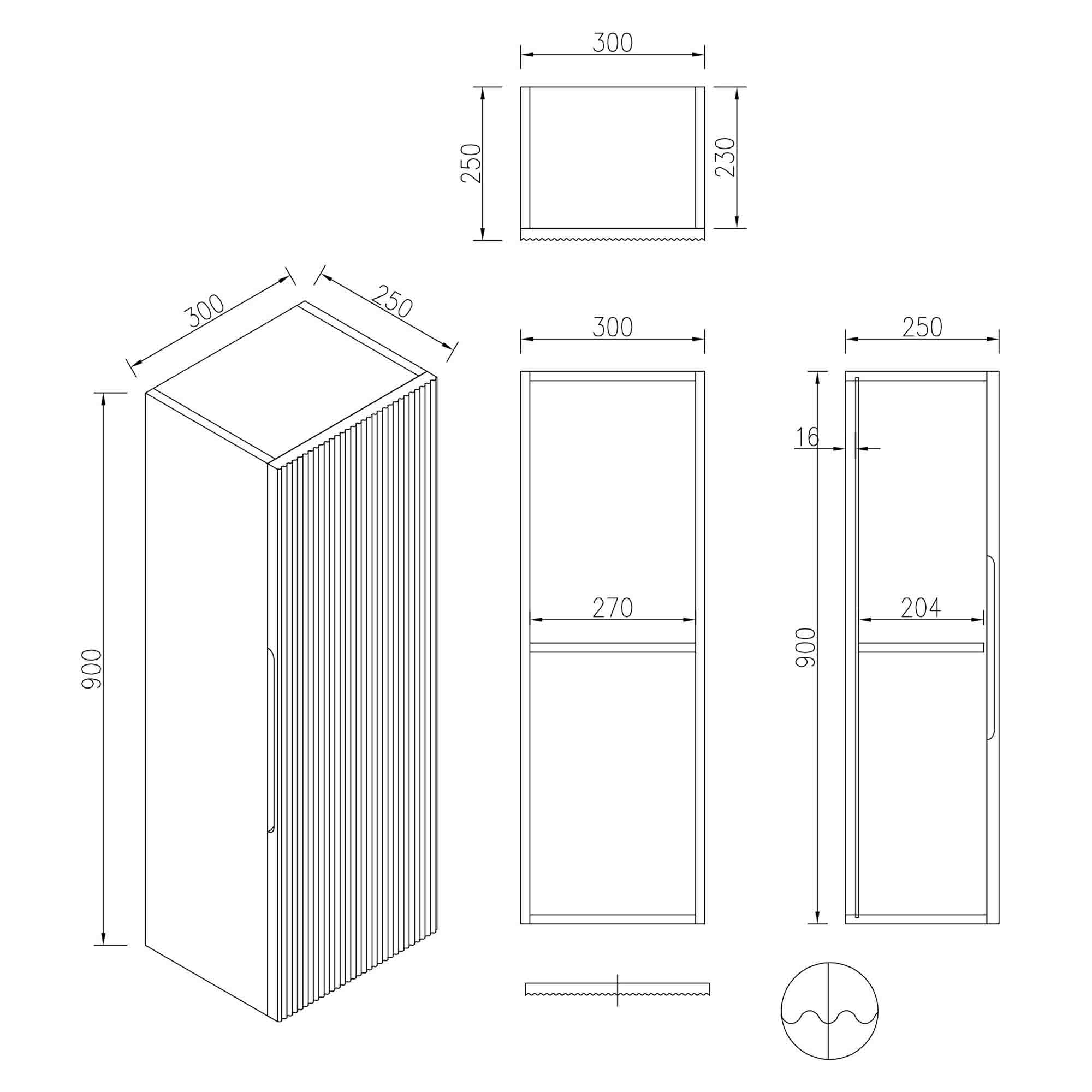 florence wall mounted tall storage cabinet dimensions