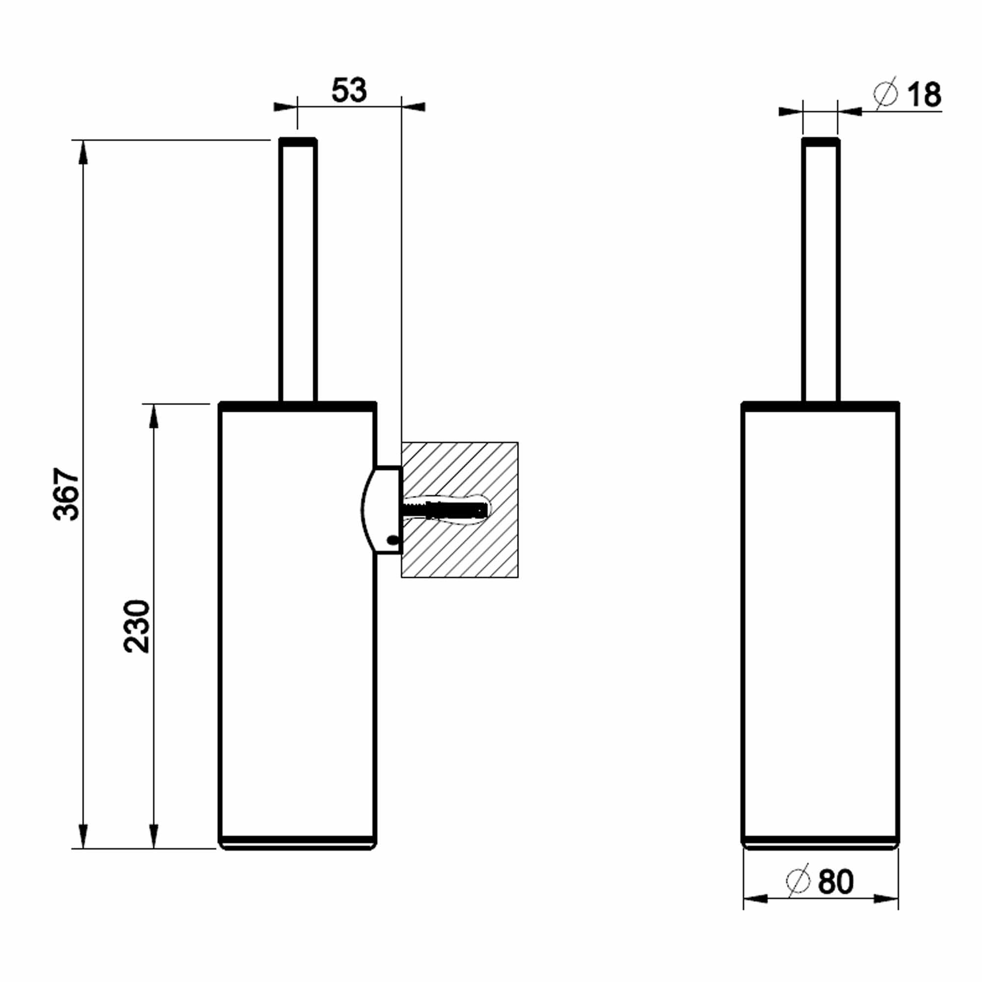 gessi emporio toilet brush holder dimensions