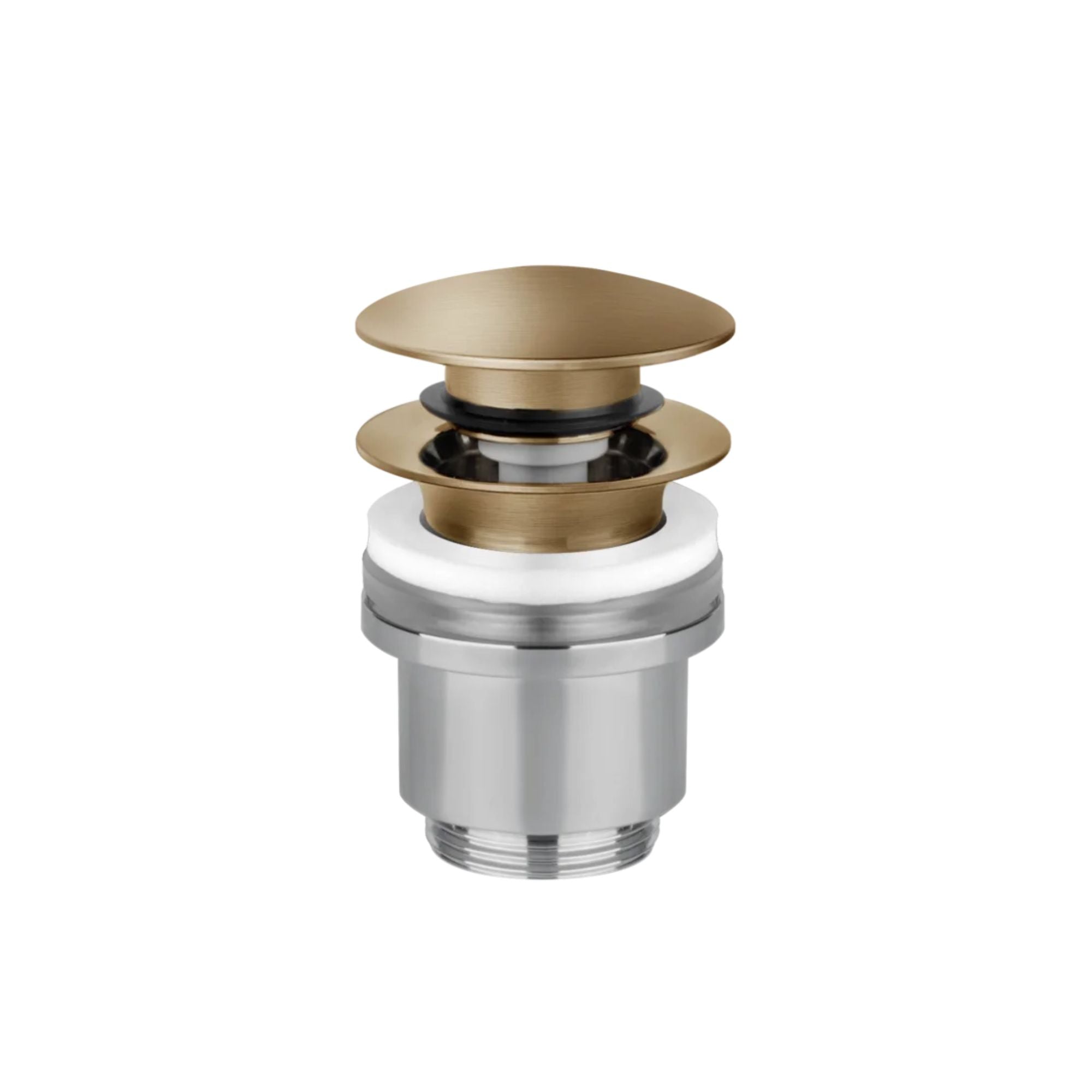 Gessi Basin Click-Clack Waste Warm Bronze Brushed Unslotted Deluxe Bathrooms
