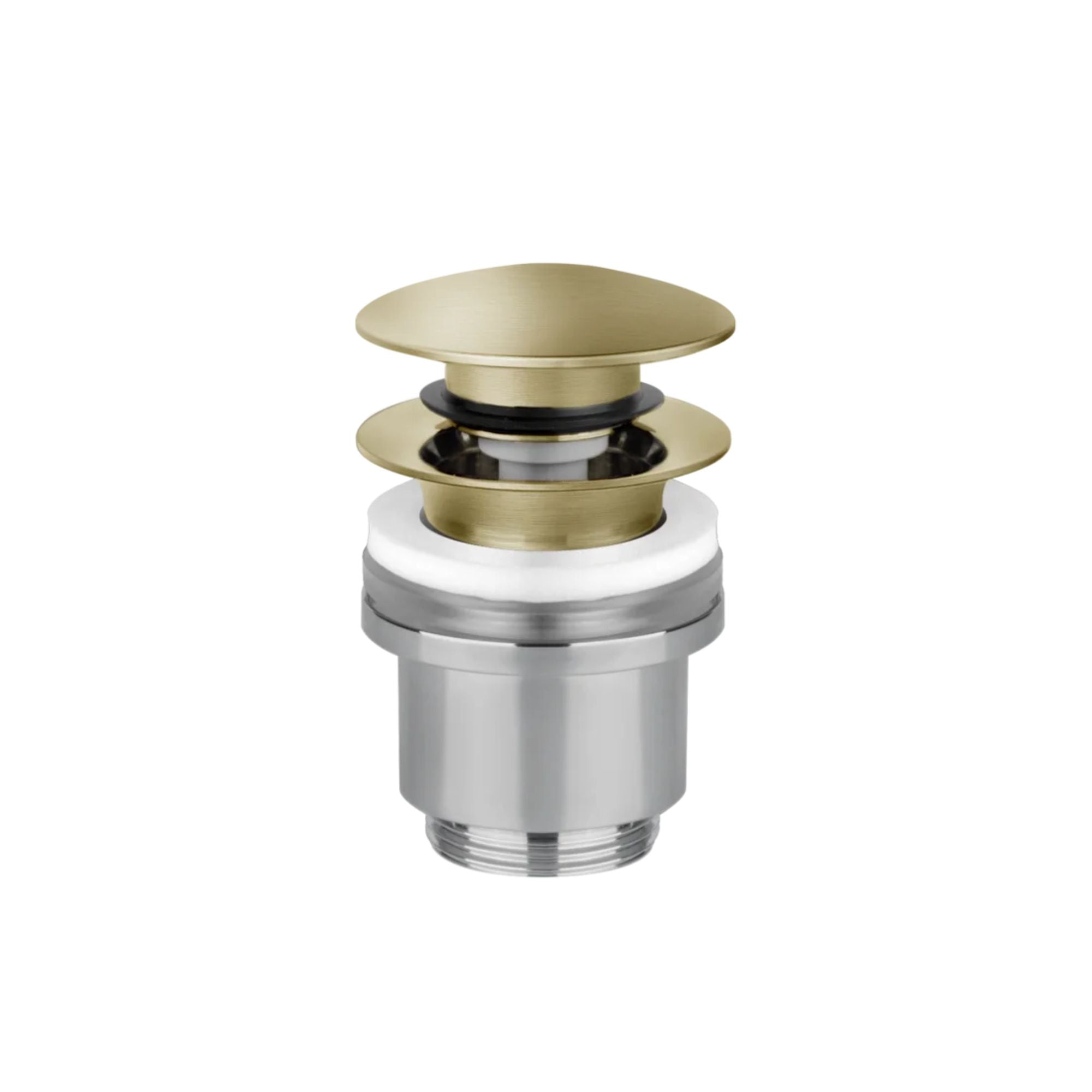 Gessi Basin Click-Clack Waste Brushed Brass Unslotted Deluxe Bathrooms