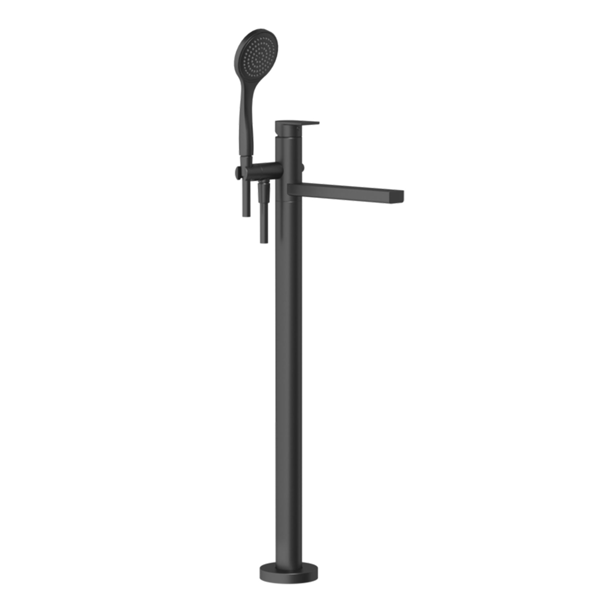 Gessi Via Manzoni Freestanding Bath Shower Mixer Matt Black