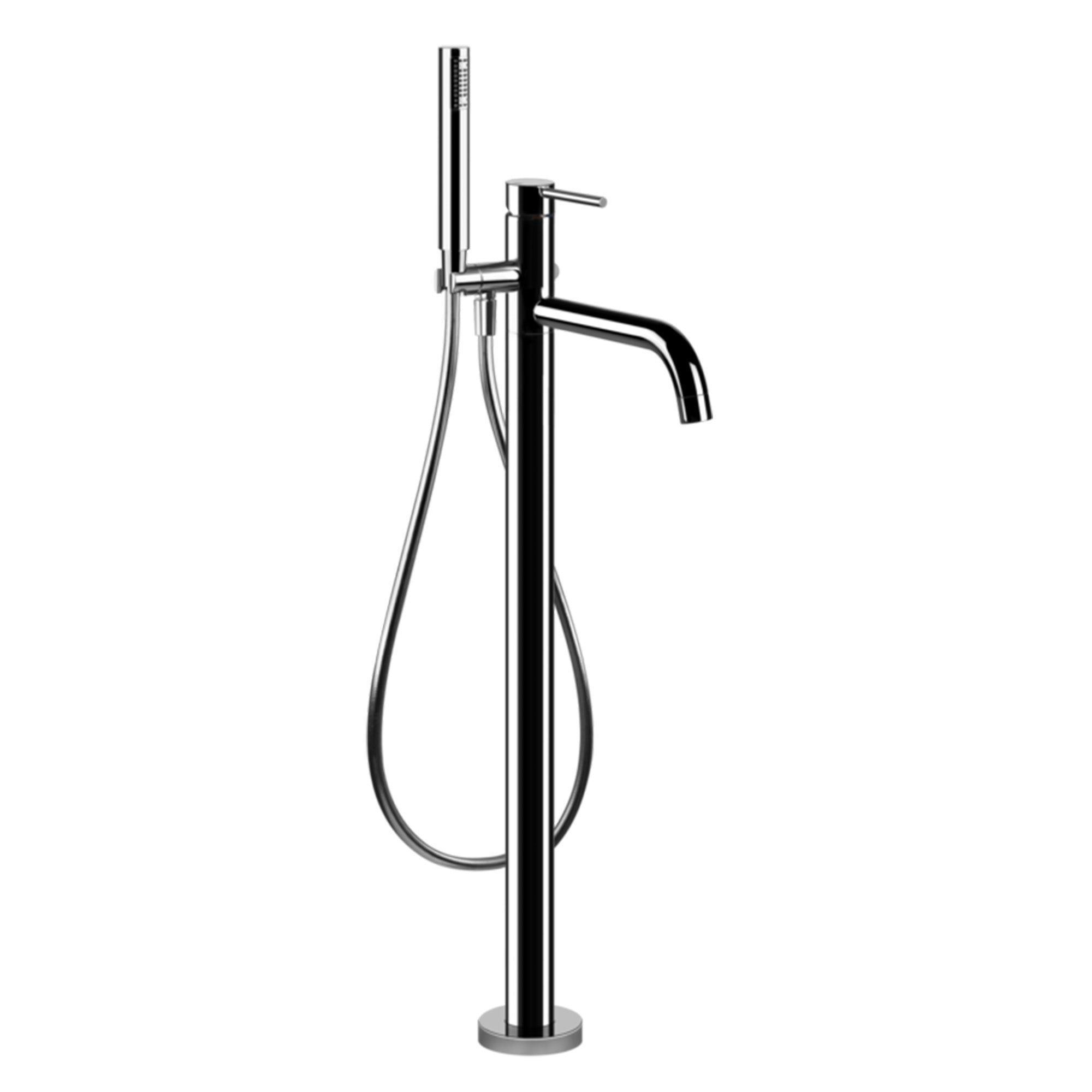 gessi via tortona freestanding bath shower mixer chrome