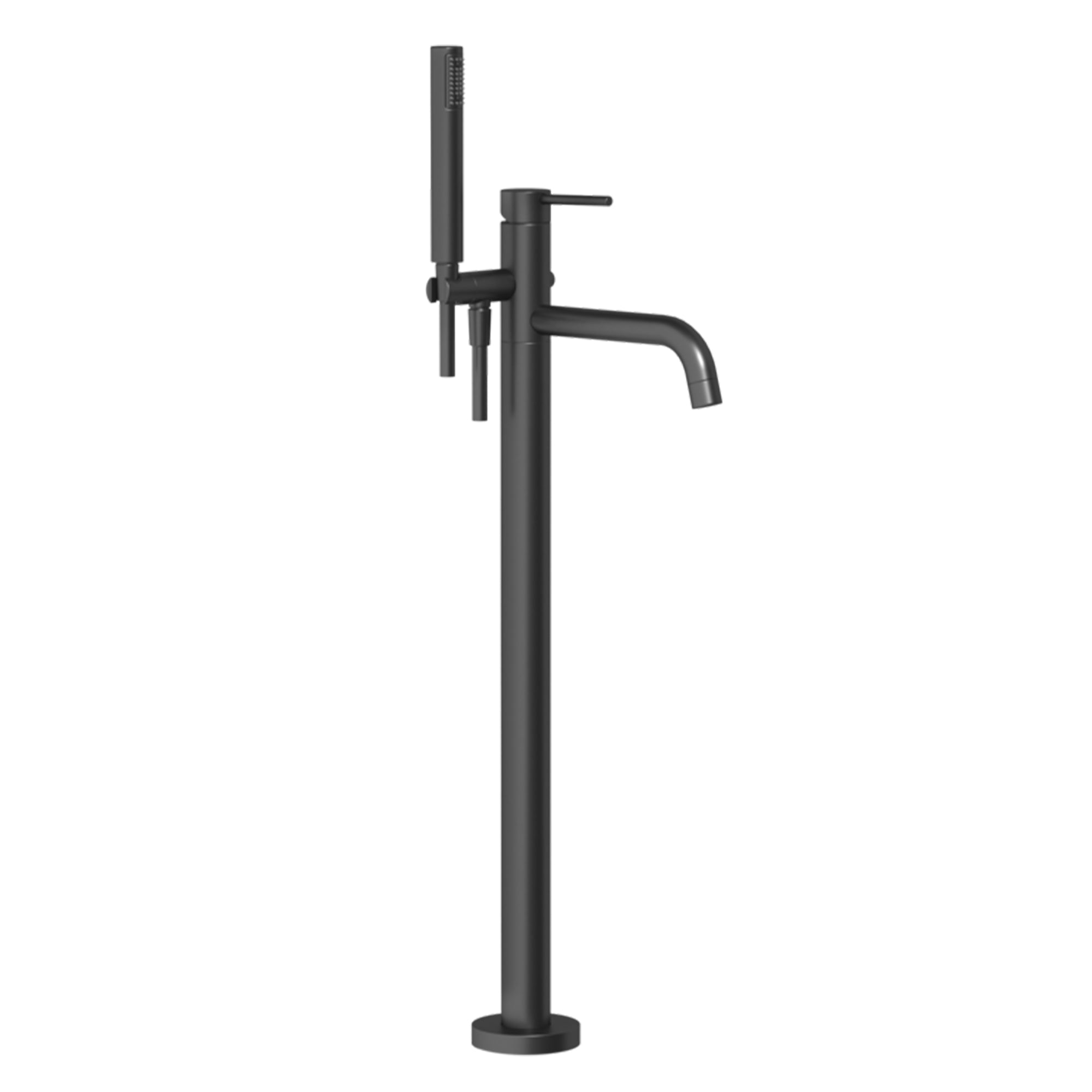 gessi via tortona freestanding bath shower mixer matt black