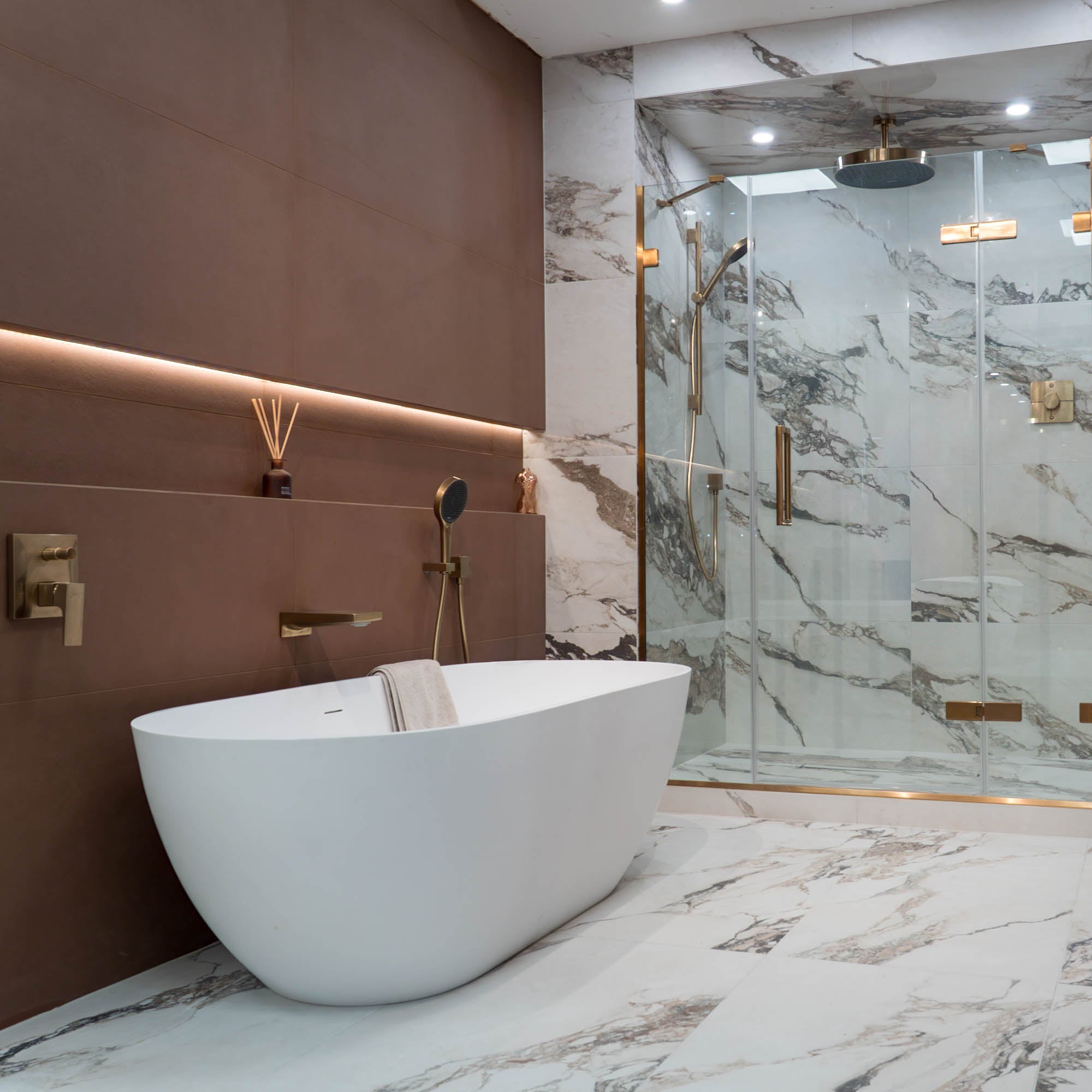 Granlusso™ Amalfi Freestanding Solid Stone Bath - Matt White