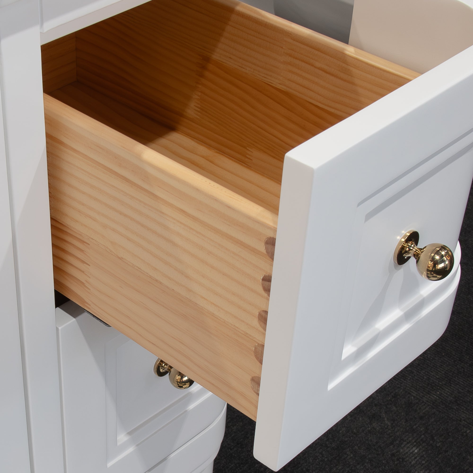 Granlusso New Hampton 1200 Floorstanding Vanity Unit With Marble Carrara Worktop and Basin - white matt