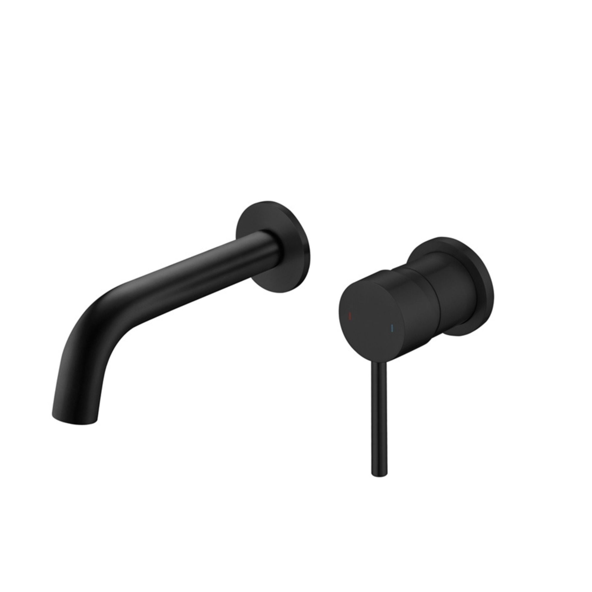 Granlusso portofino 2 hole wall mounted basin mixer black matt