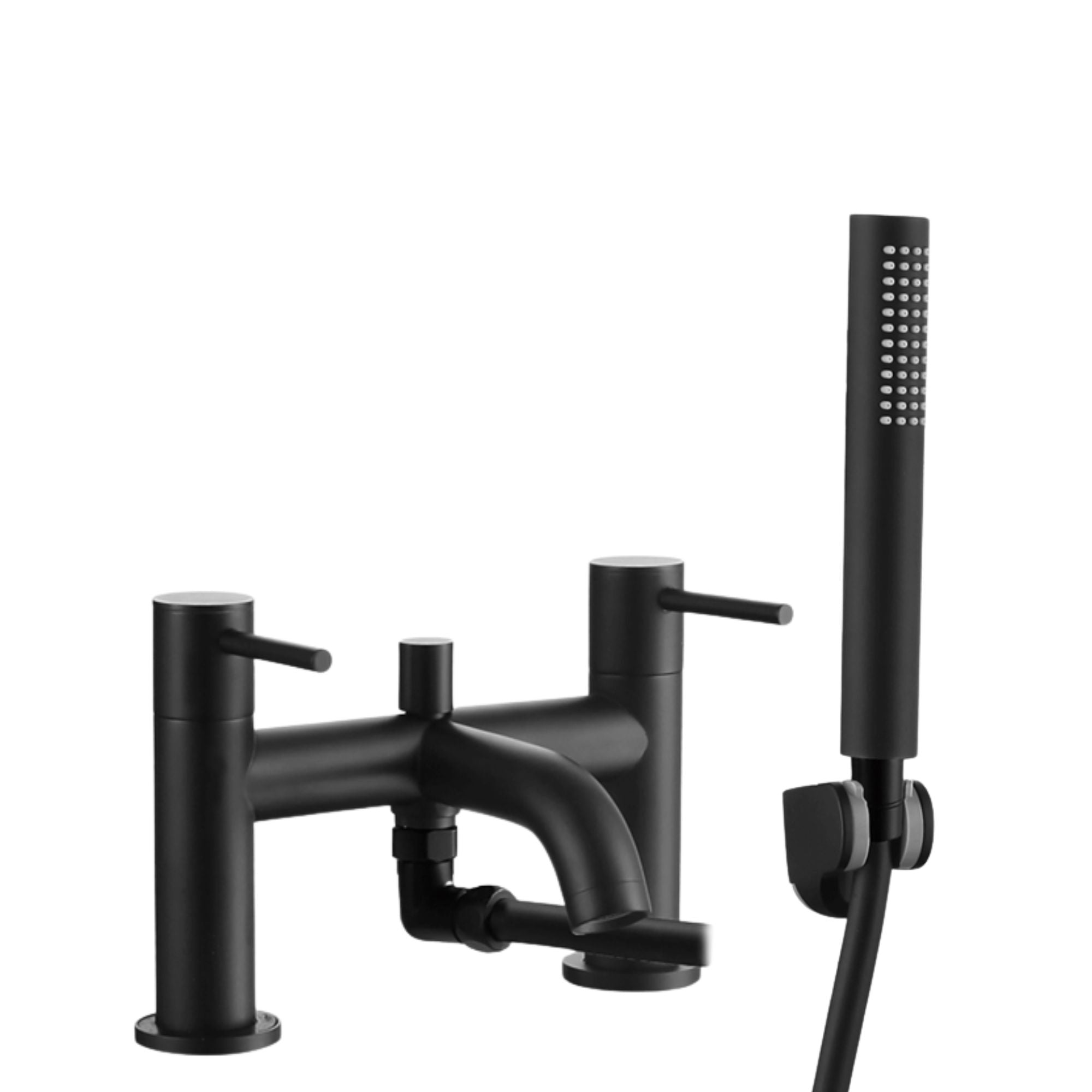 Granlusso Portofino Bath Shower Mixer With Handset Kit Gunmetal