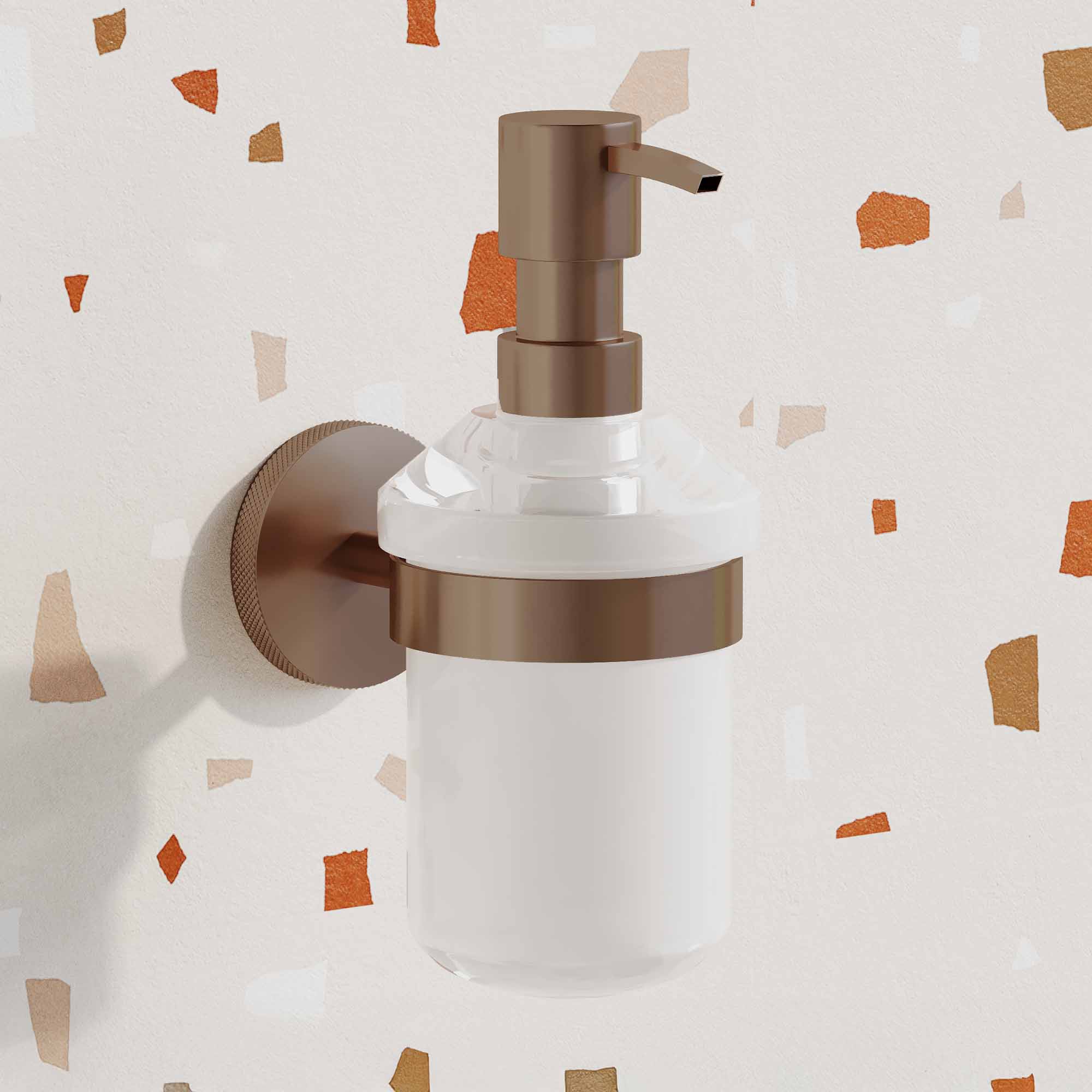 granlusso portofino knurled soap dispenser brushed bronze
