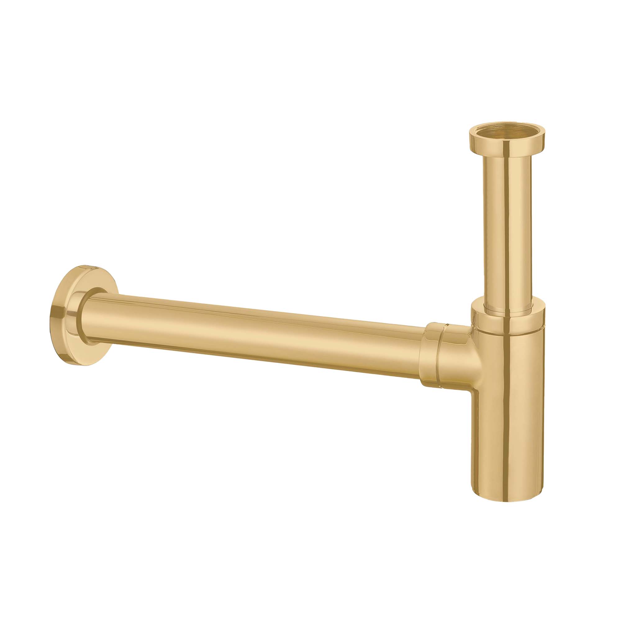 granlusso round basin bottle trap brushed brass
