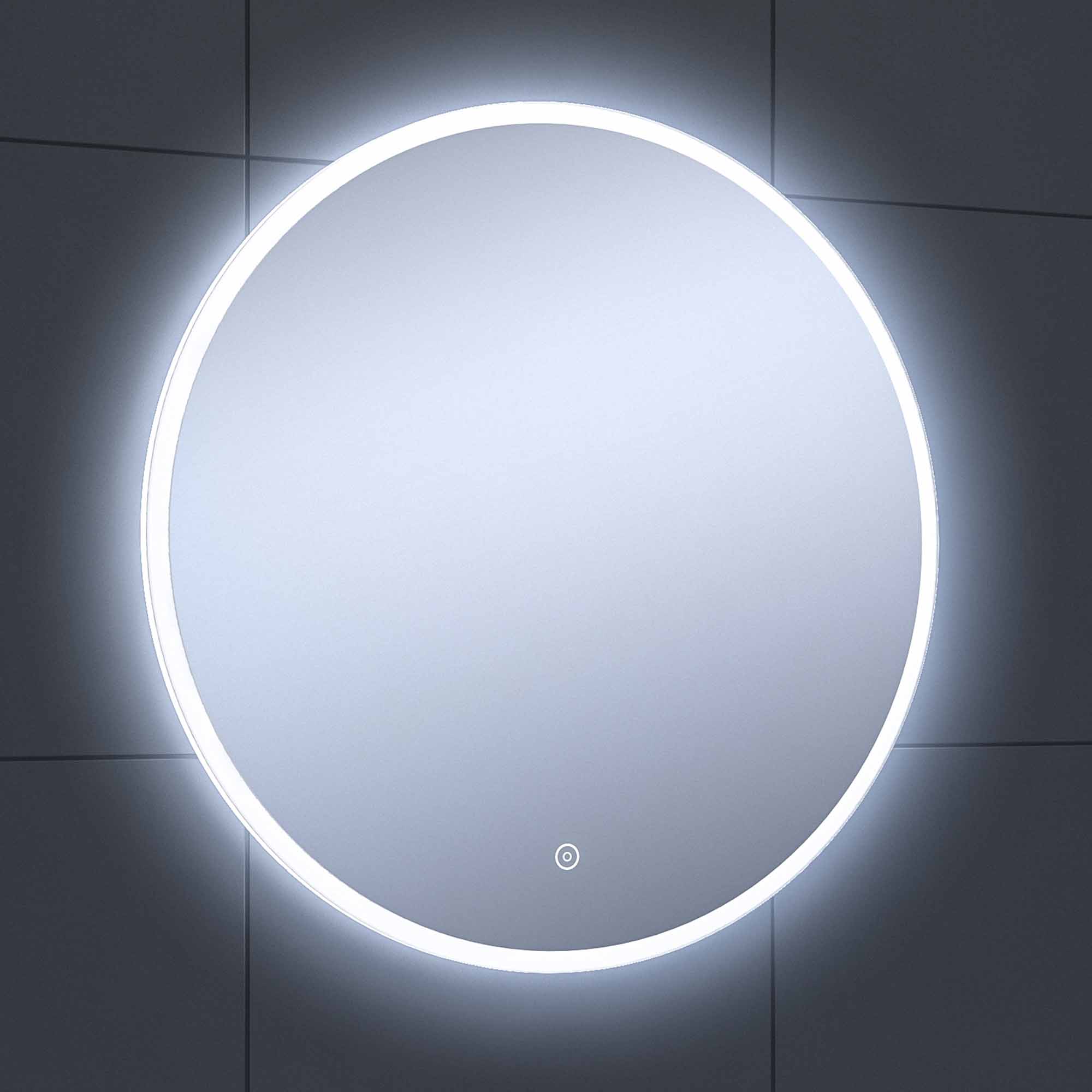 Granlusso Serenity Round LED Illuminated Fog Free Mirror - 600x600mm ...