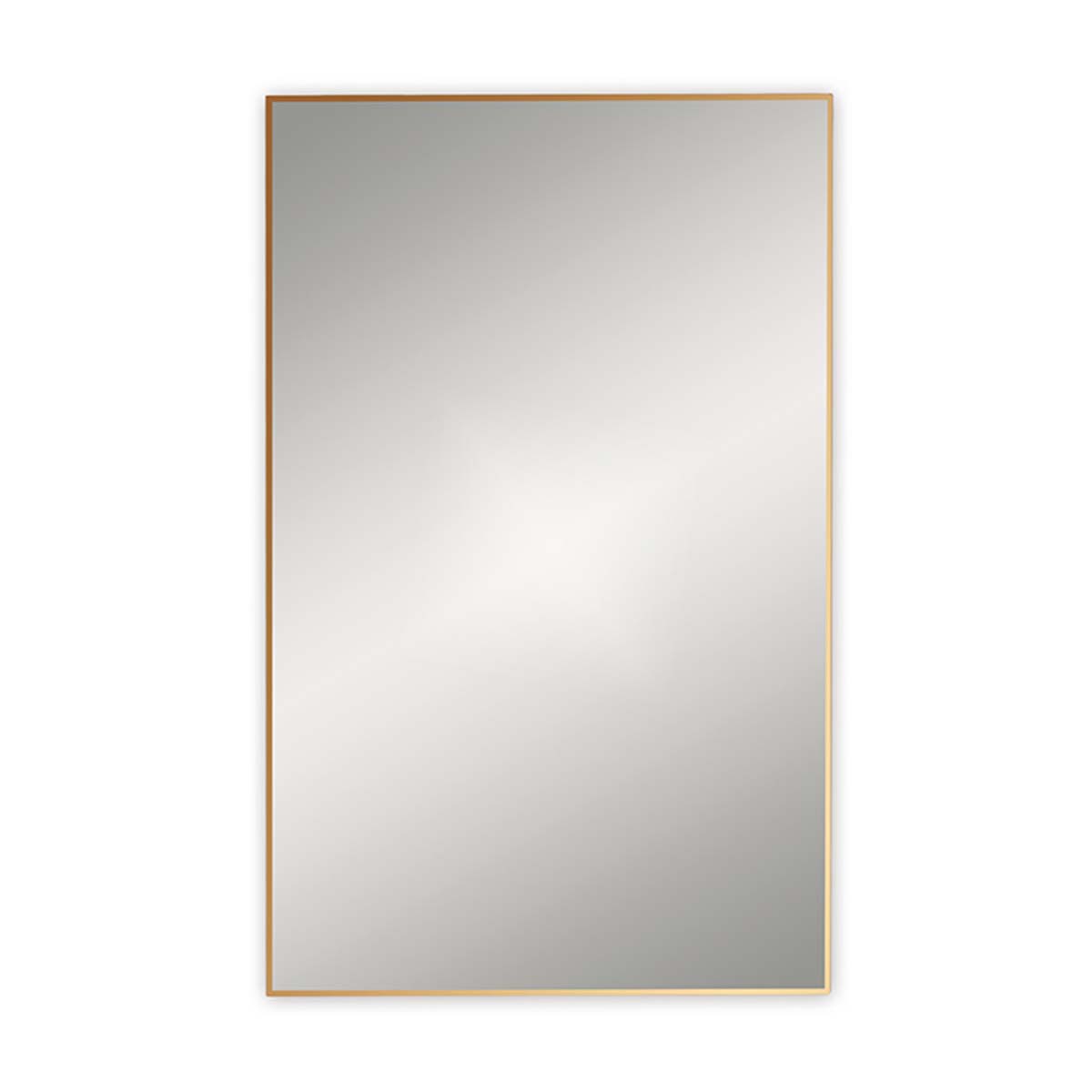 harbour rectangular mirror brushed brass frame 40x70cm