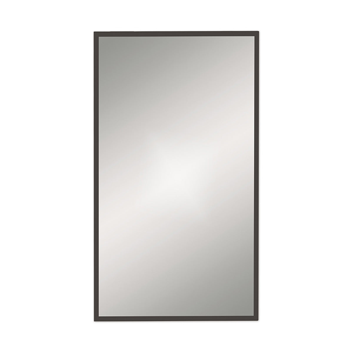 harbour rectangular mirror matt black frame 40x70cm