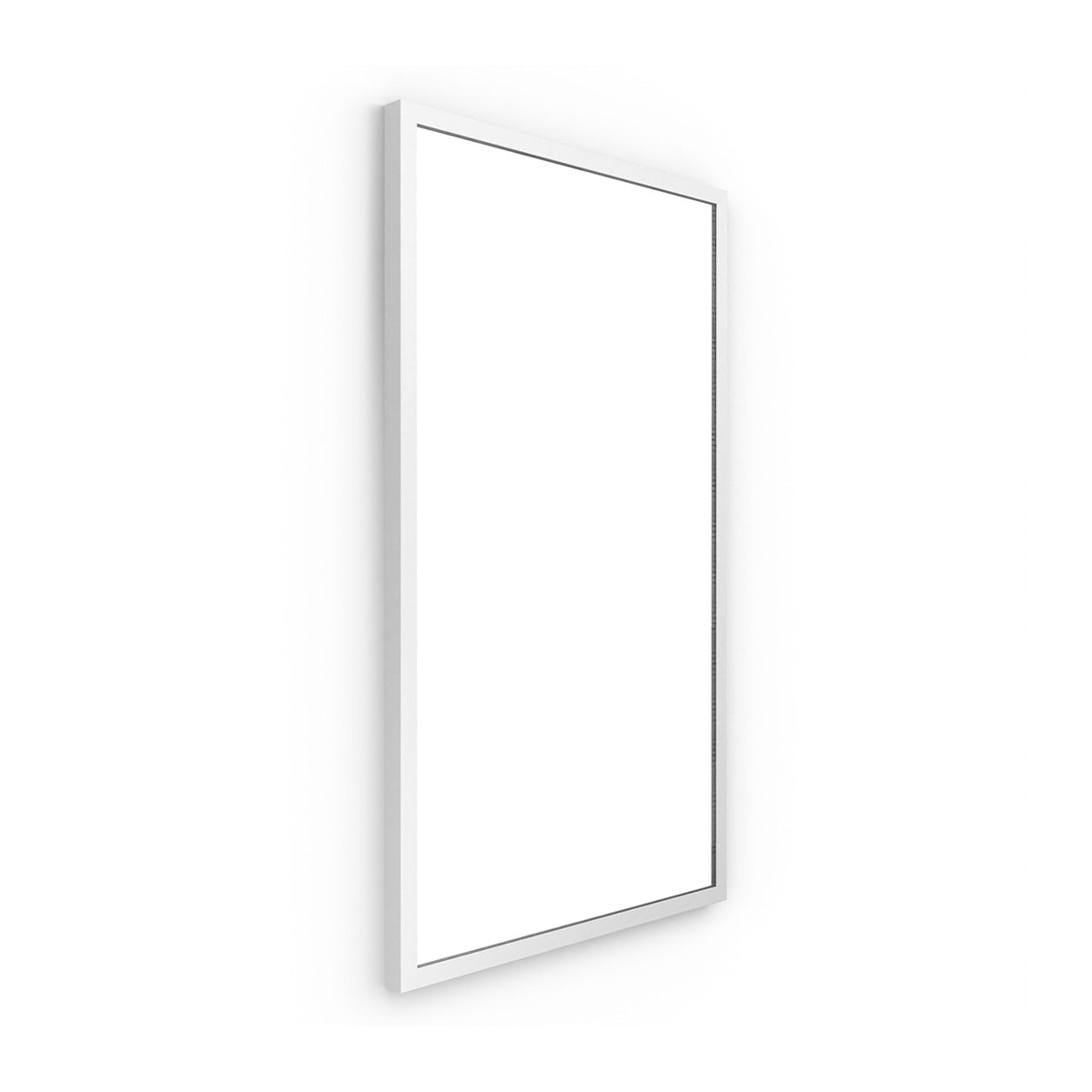 harbour rectangular mirror matt white frame 40x70cm
