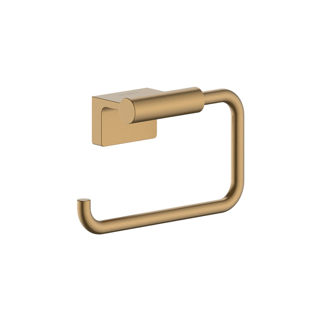 Hansgrohe AddStoris S Toilet Roll Holder in brushed bronze finish, supplied by Deluxe Bathrooms.