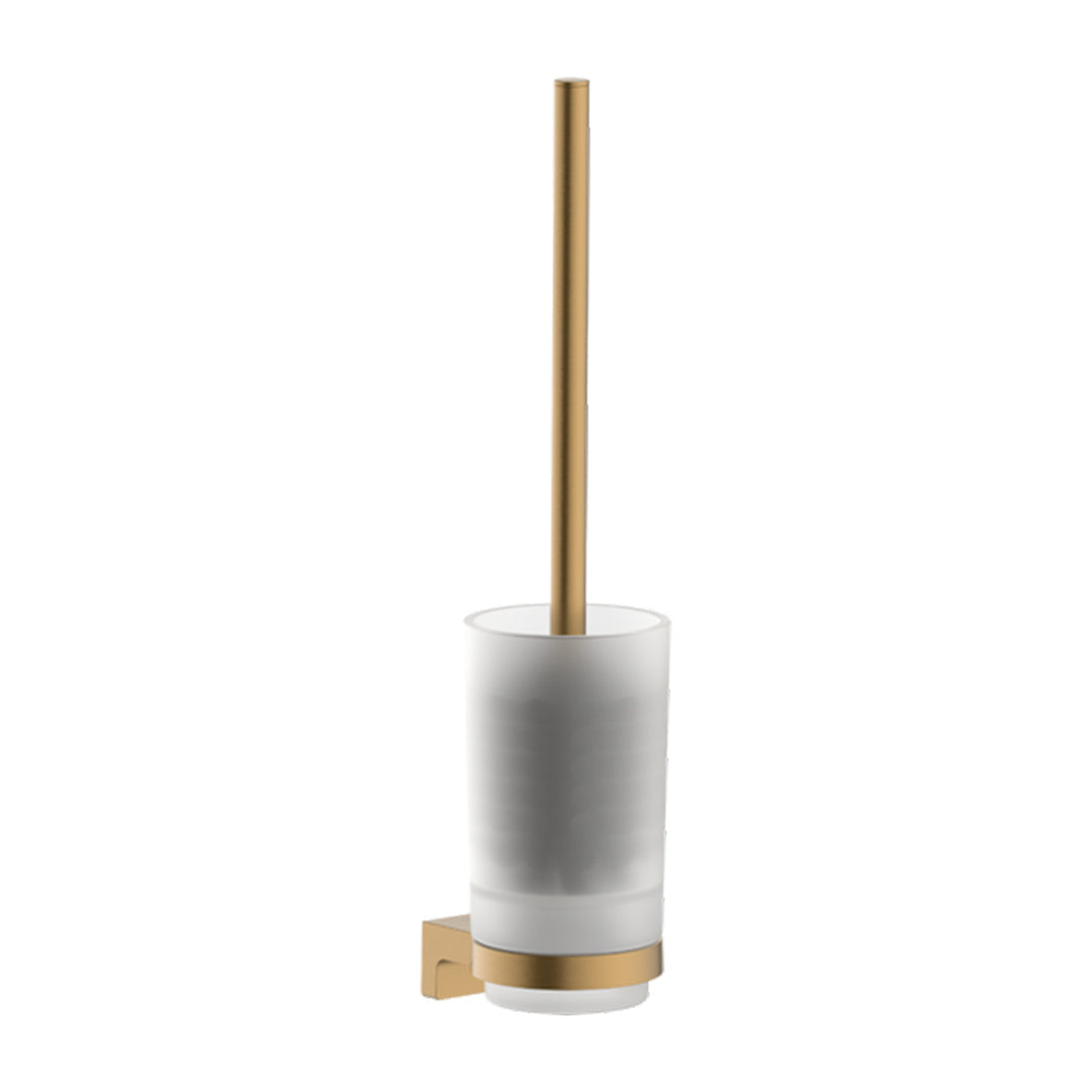 Hansgrohe AddStoris S Toilet Brush Holder in brushed bronze finish, supplied by Deluxe Bathrooms.