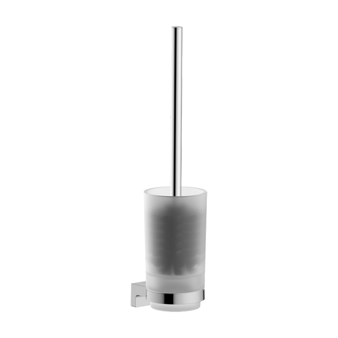 Hansgrohe AddStoris S Toilet Brush Holder in chrome finish, supplied by Deluxe Bathrooms.