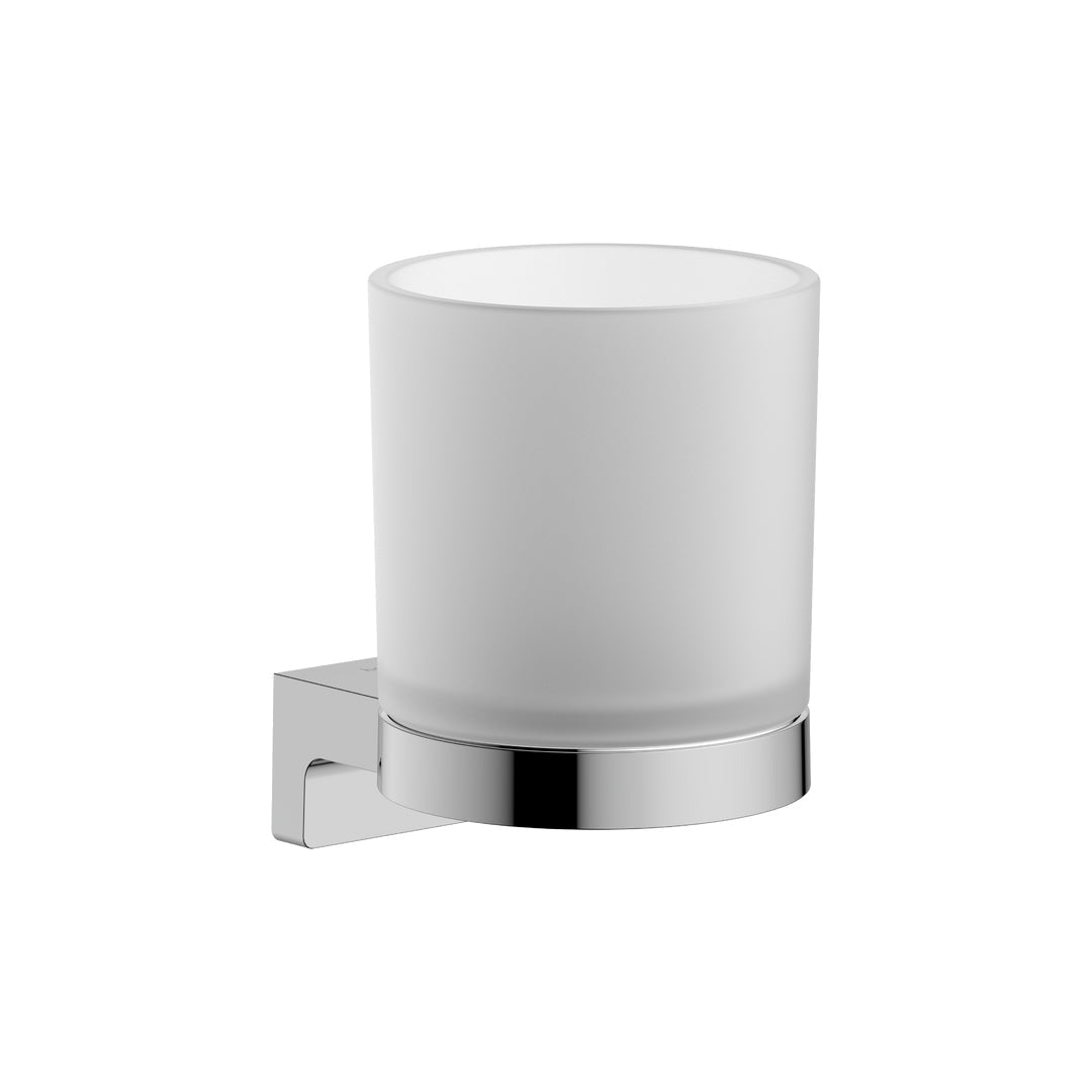 Hansgrohe AddStoris S Toothbrush Tumbler in chrome finish, supplied by Deluxe Bathrooms.